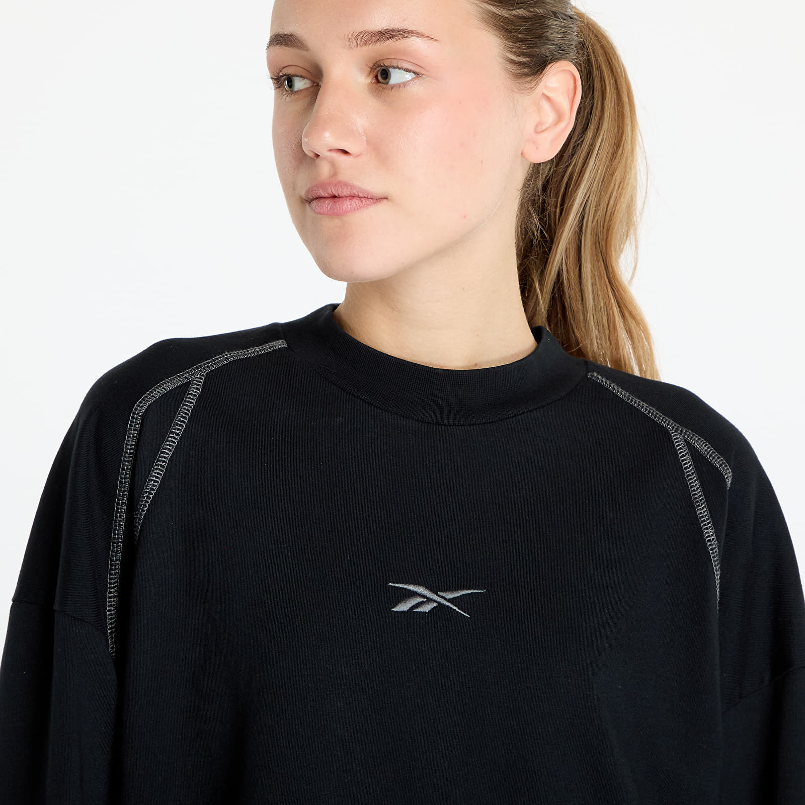 Men's T-shirts Reebok Long Sleeve Uniform Tee UNISEX Black Shadow