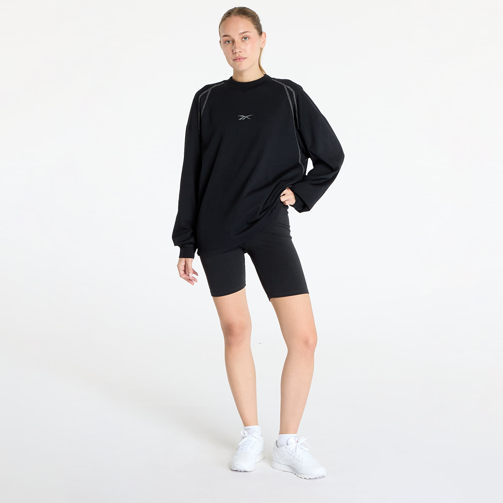 Men's T-shirts Reebok Long Sleeve Uniform Tee UNISEX Black Shadow