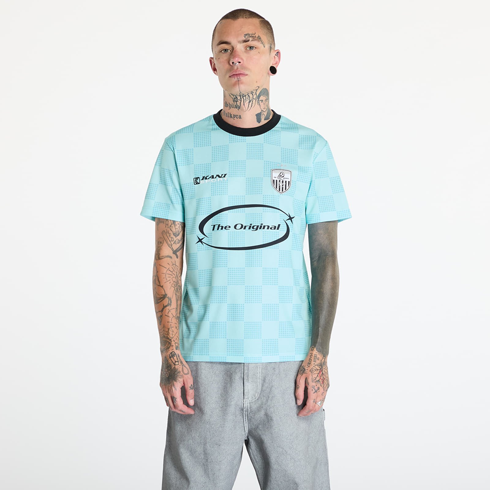 Trička Karl Kani OG Sport Star Check Trikot Light Blue/ Black