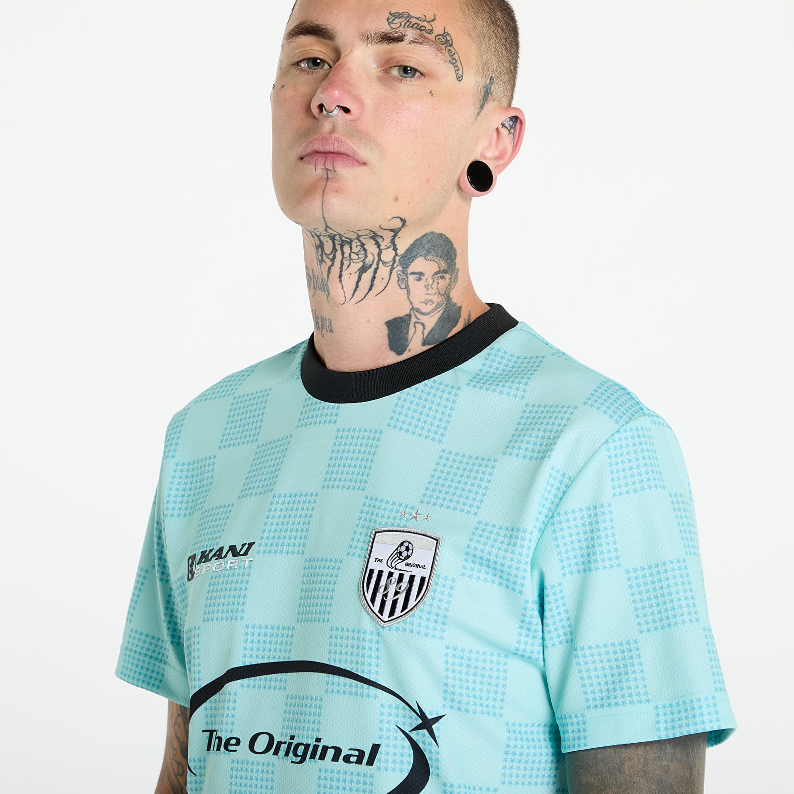 Trička Karl Kani OG Sport Star Check Trikot Light Blue/ Black