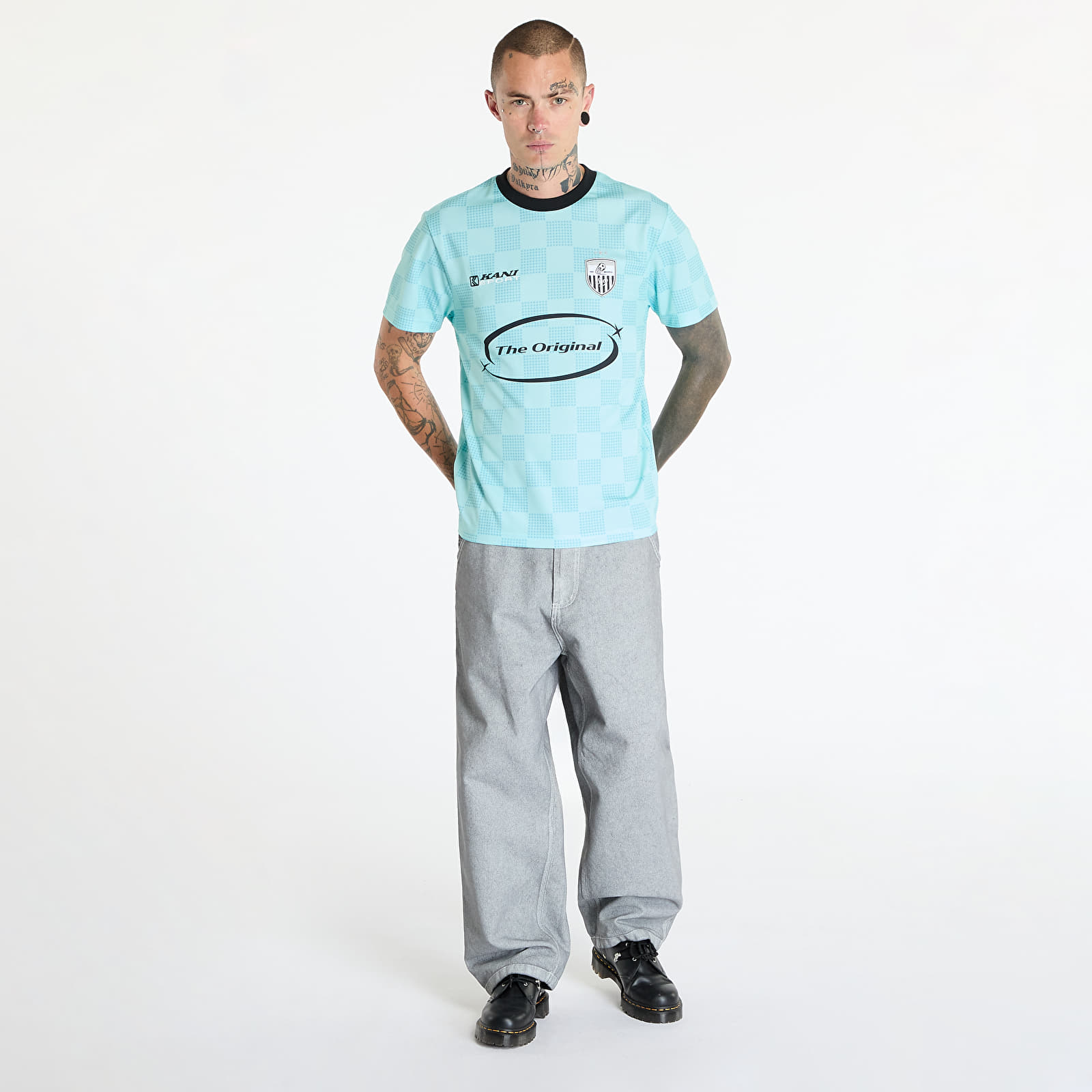 Trička Karl Kani OG Sport Star Check Trikot Light Blue/ Black