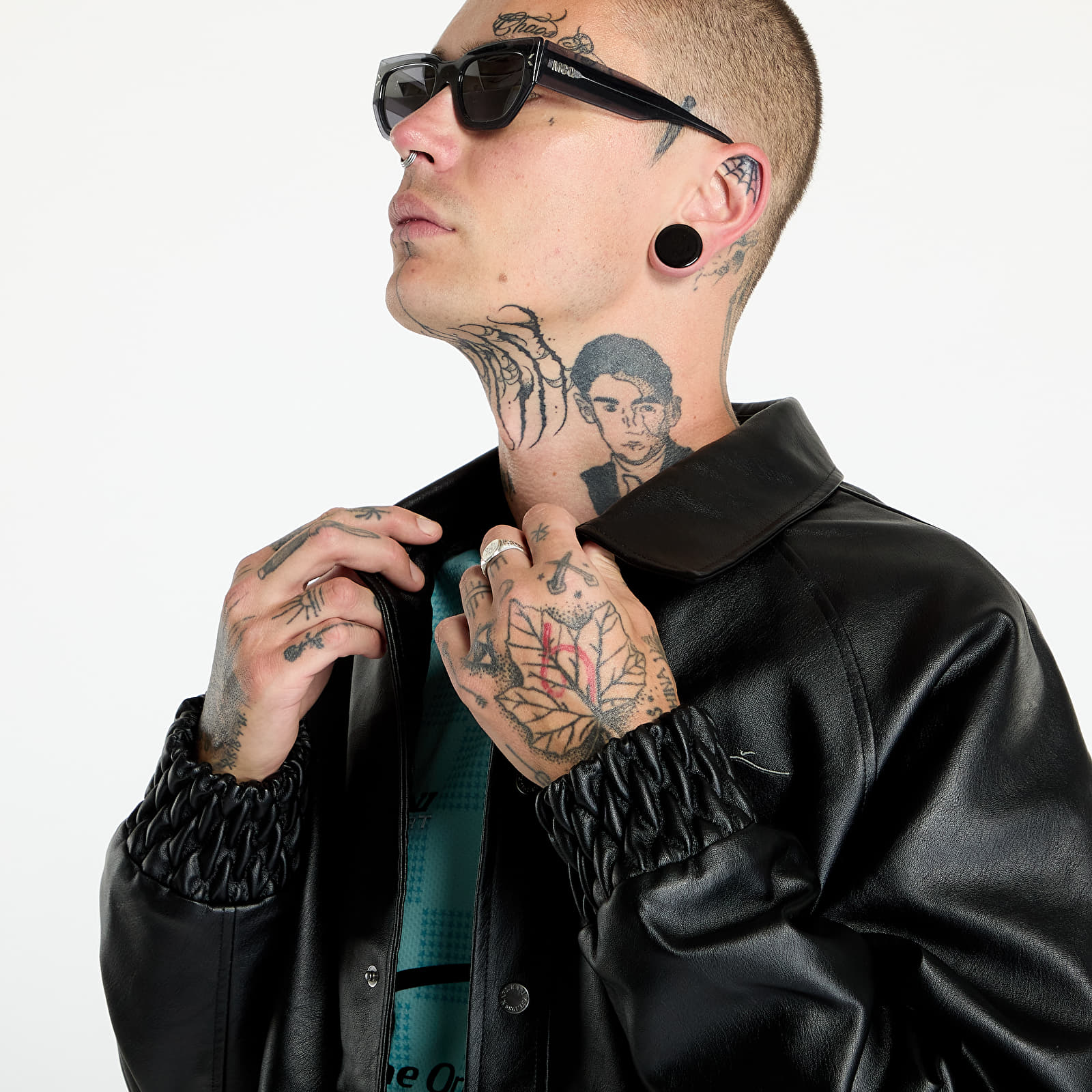 Jackets Karl Kani Kani Star Full Pu College Jacket Black