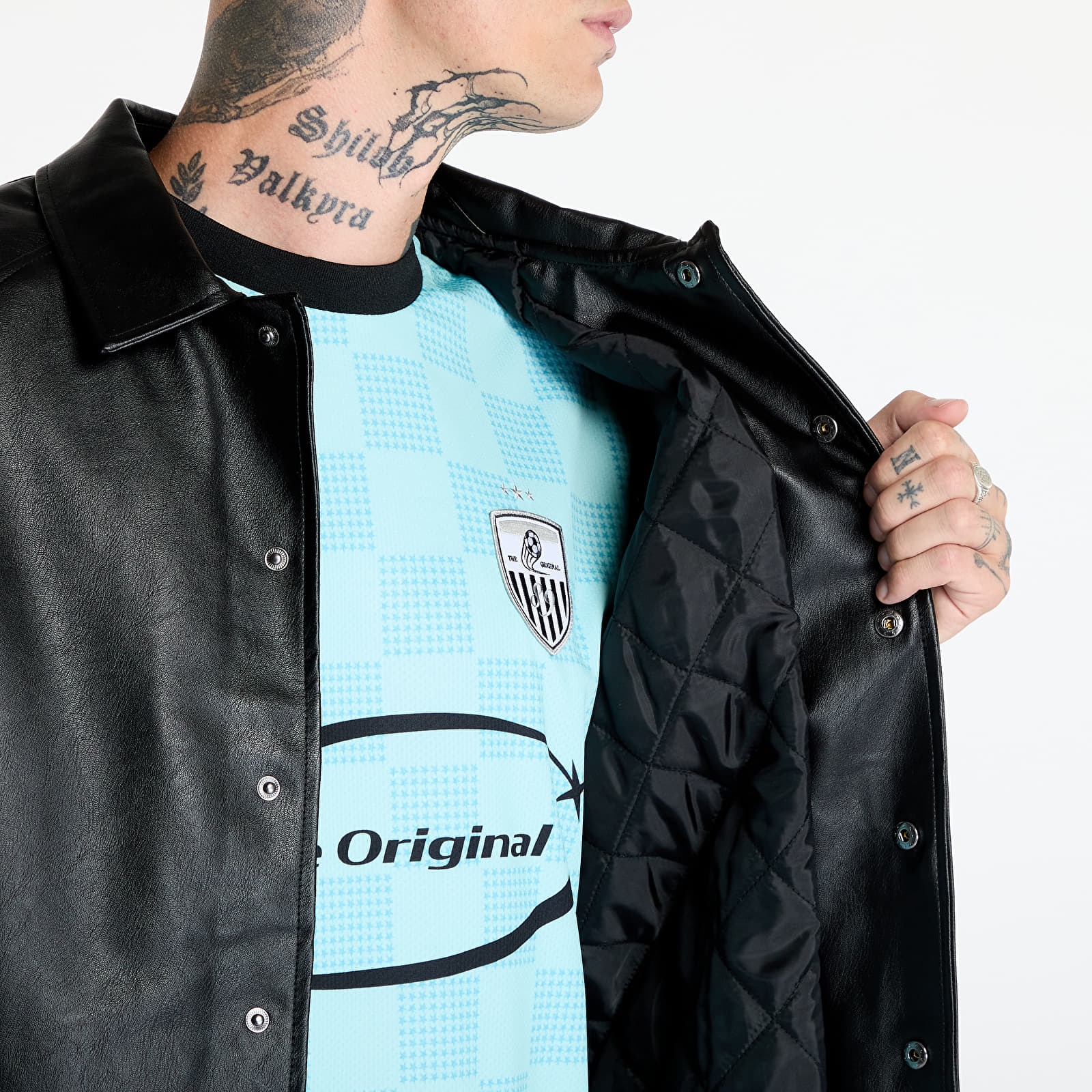 Jackets Karl Kani Kani Star Full Pu College Jacket Black