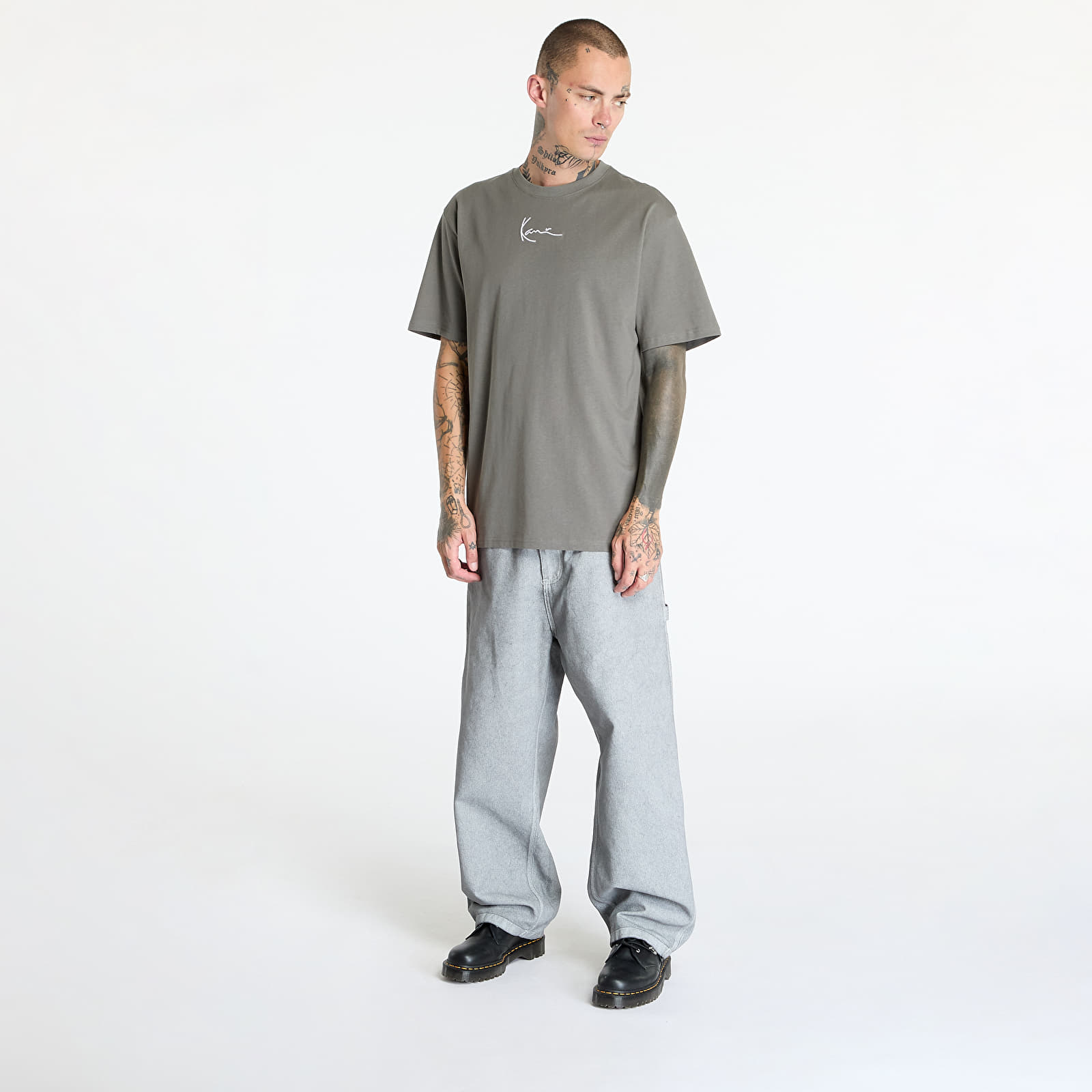 Majice Karl Kani Small Signature Essential Tee Anthracite