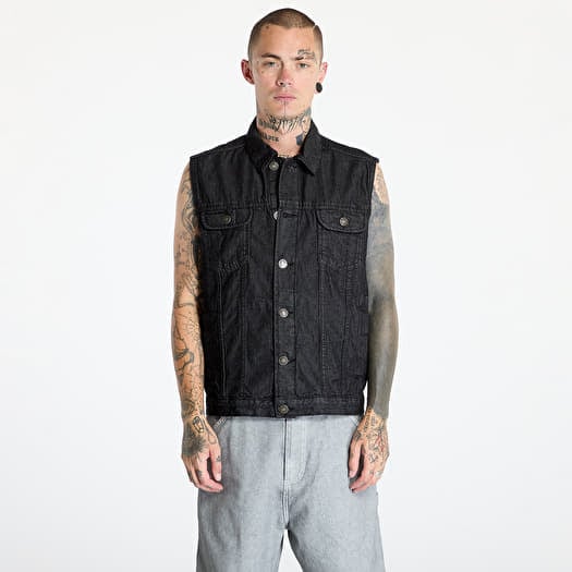 Urban Classics Denim Vest Black Washed