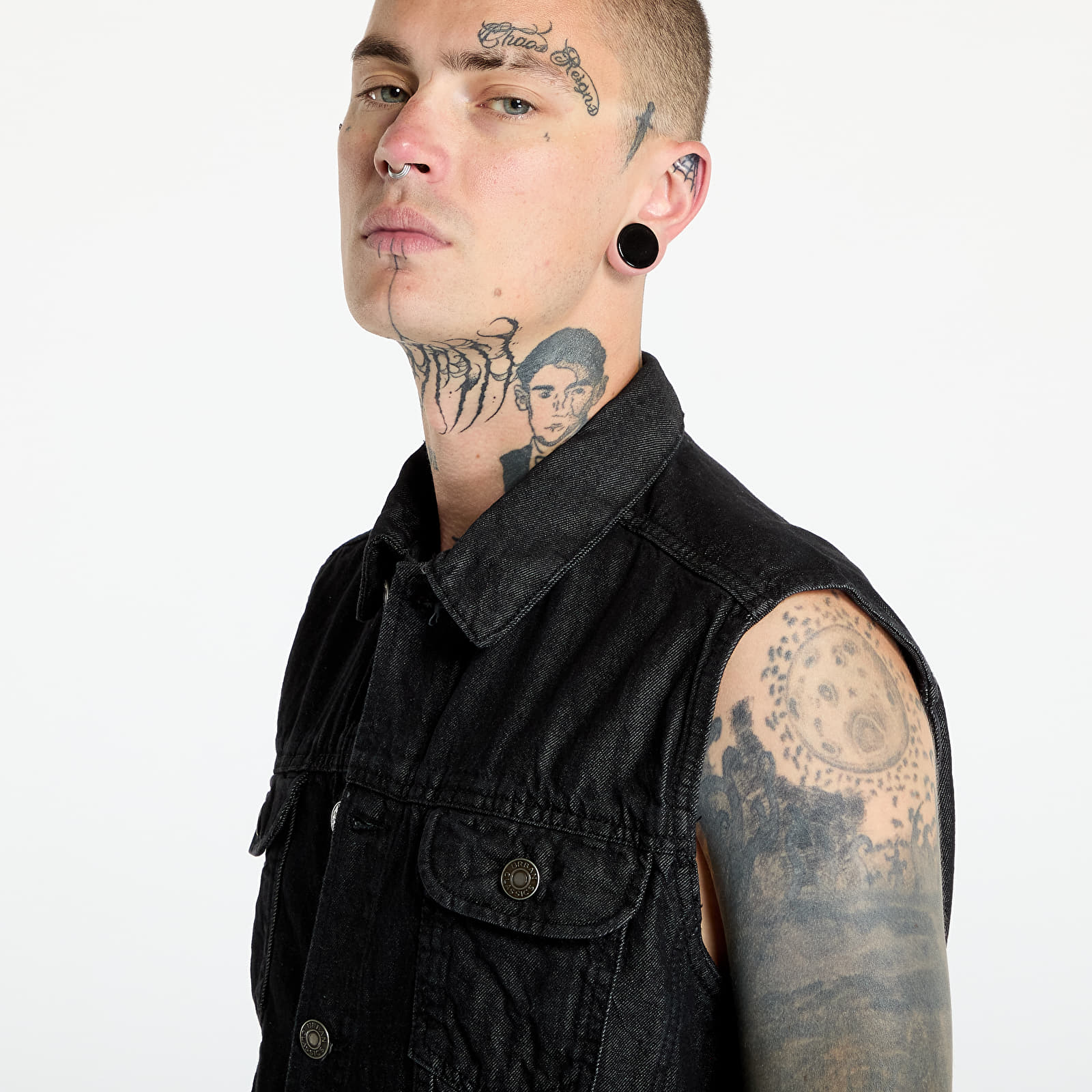 Vesty Urban Classics Denim Vest Black Washed