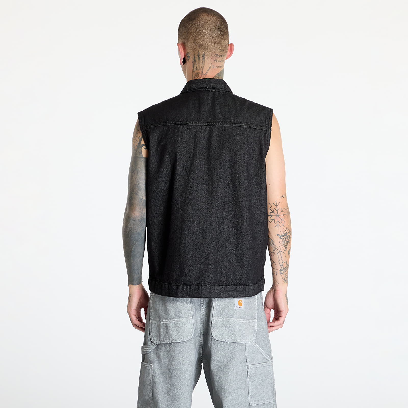 Vesty Urban Classics Denim Vest Black Washed