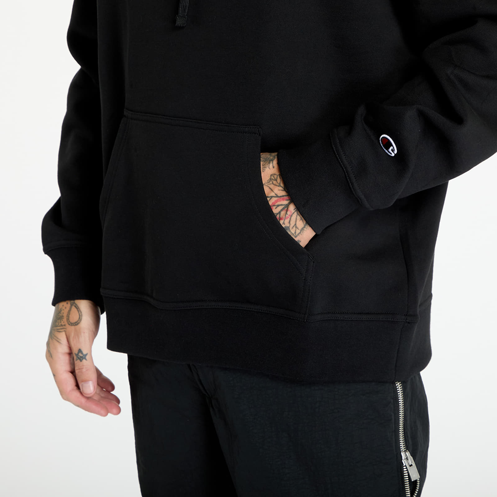 Herren-Sweatshirts Champion Hooded Sweatshirt Black