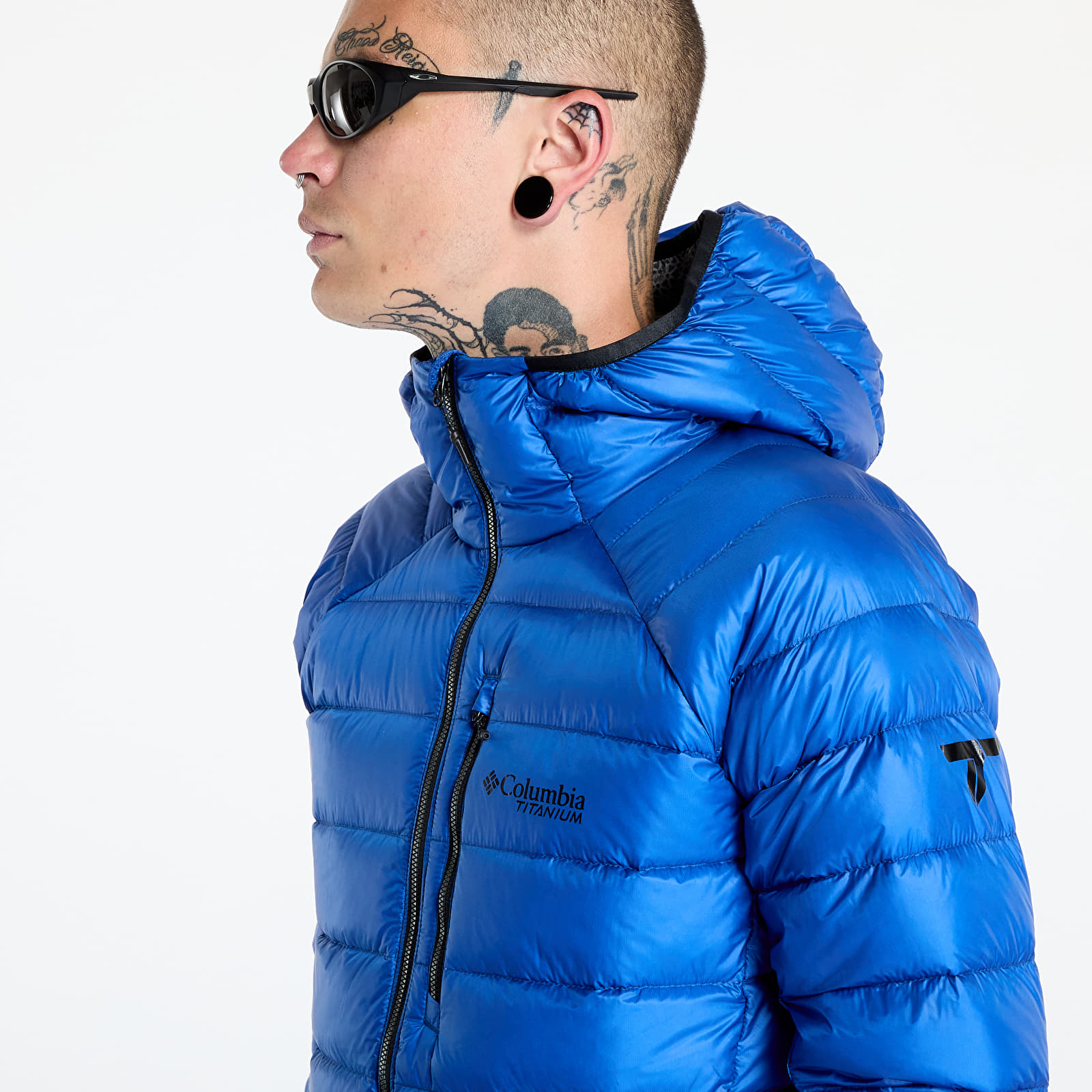 Herrenjacken Columbia Arctic Crest™ Down Hooded Jacket Mountain Blue
