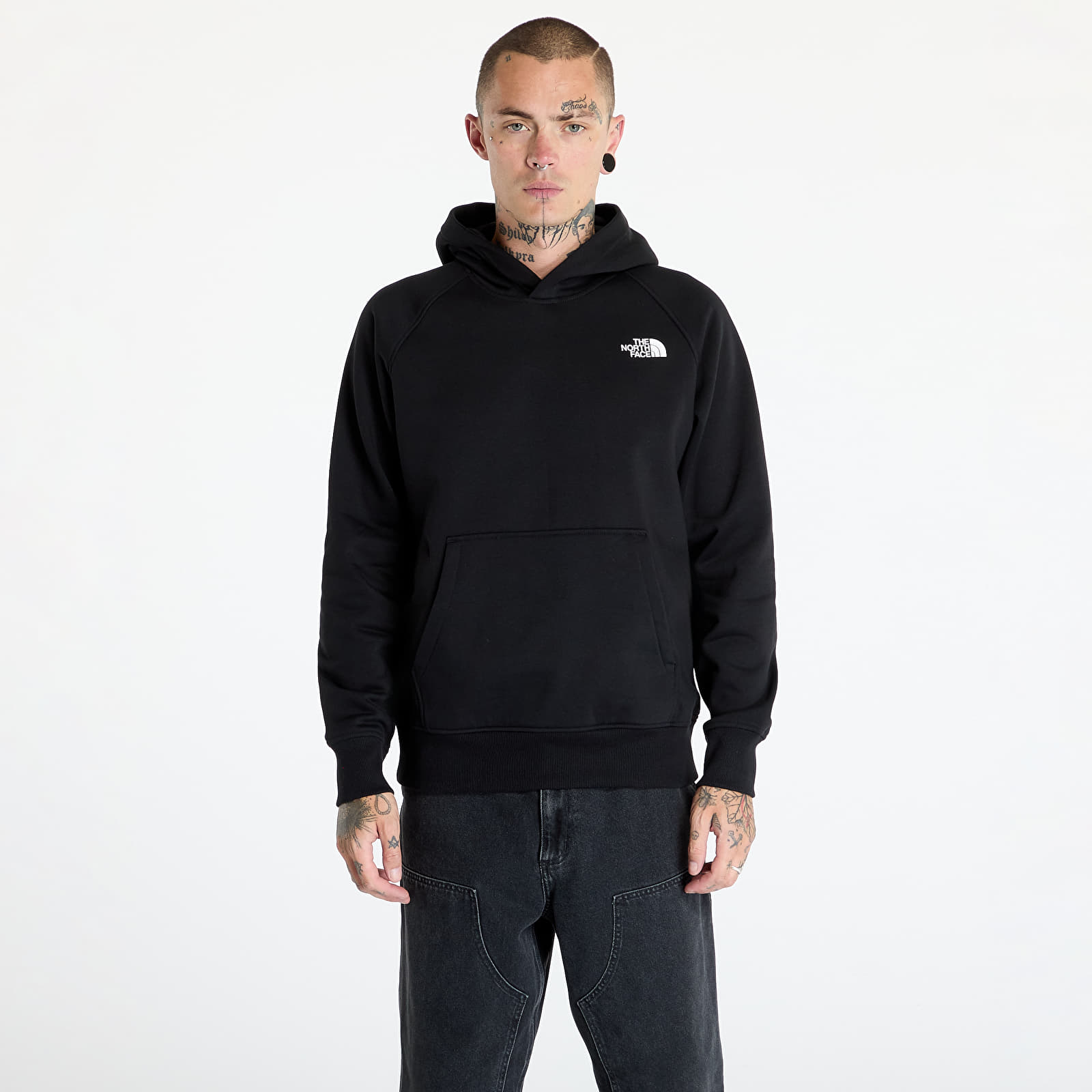 Sweatshirts för män The North Face M Raglan Box Nse Hoodie TNF Black