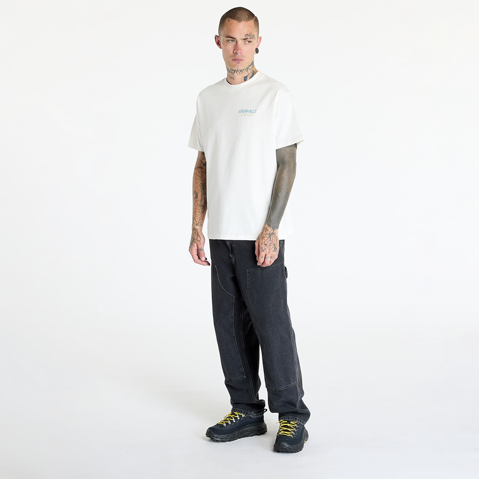 Men's T-shirts Gramicci Mountaineering Tee White/ Blue
