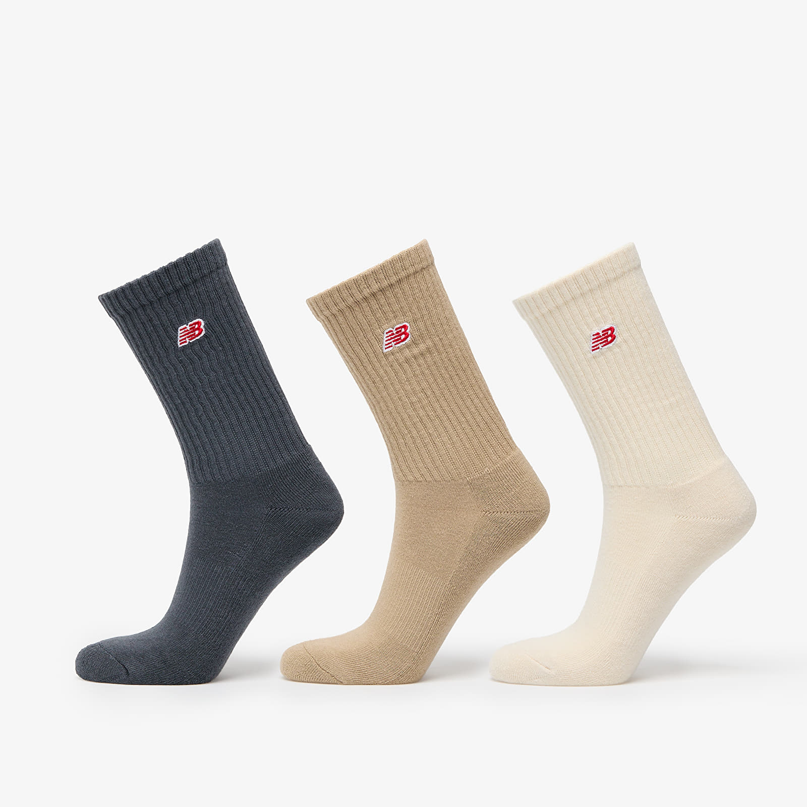 Șosete pentru bărbați New Balance Nb Patch Logo Crew Socks 3-Pack Multicolor