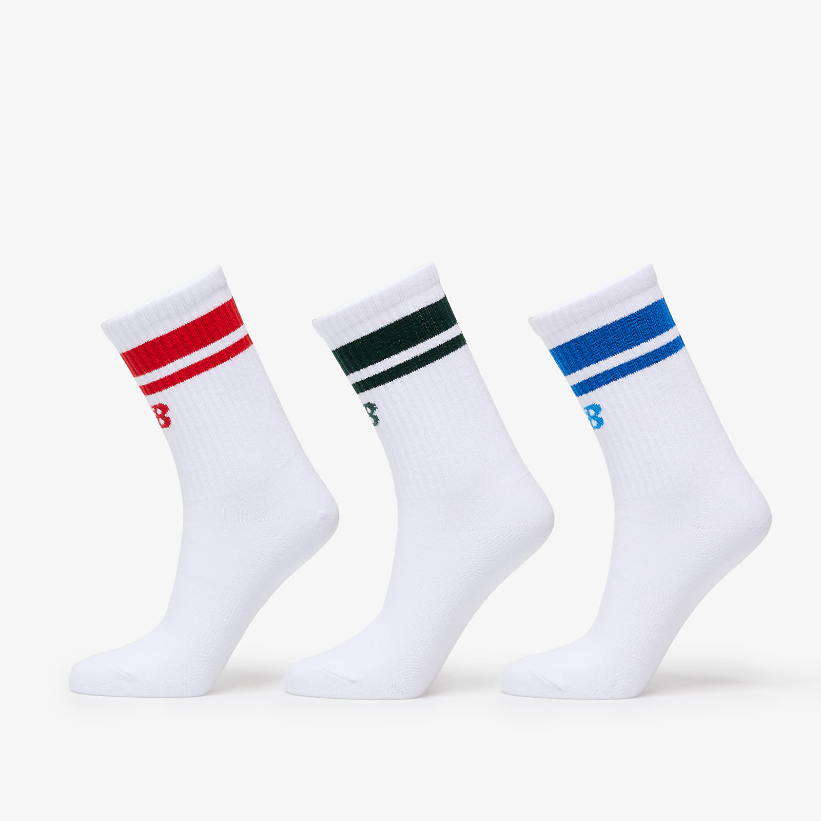 Men's socks New Balance Essentials Line Midcalf 3-Pack White/ Multi