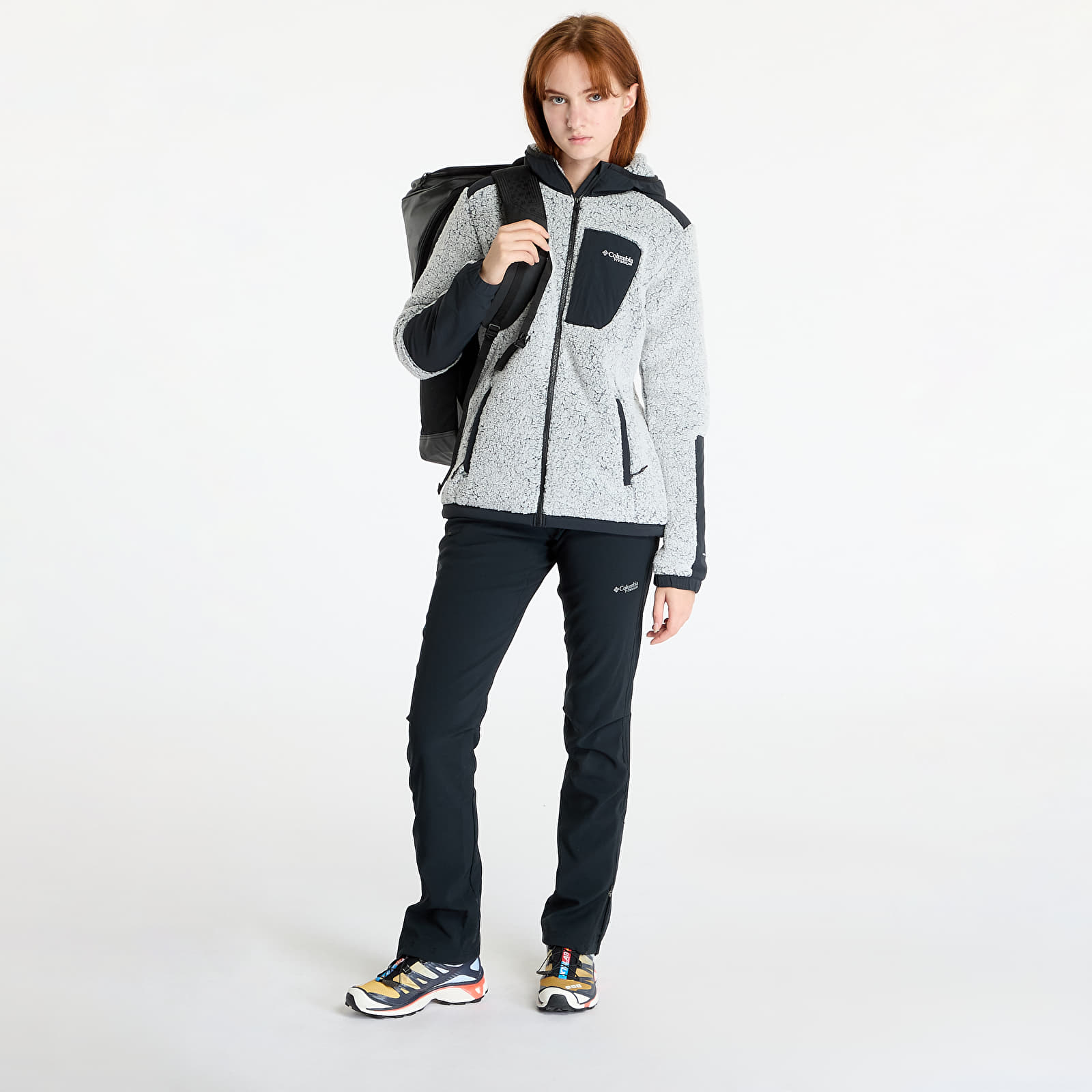 Bluzy damskie Columbia Arctic Crest™ Sherpa Full Zip Fleece Jacket White/ Black