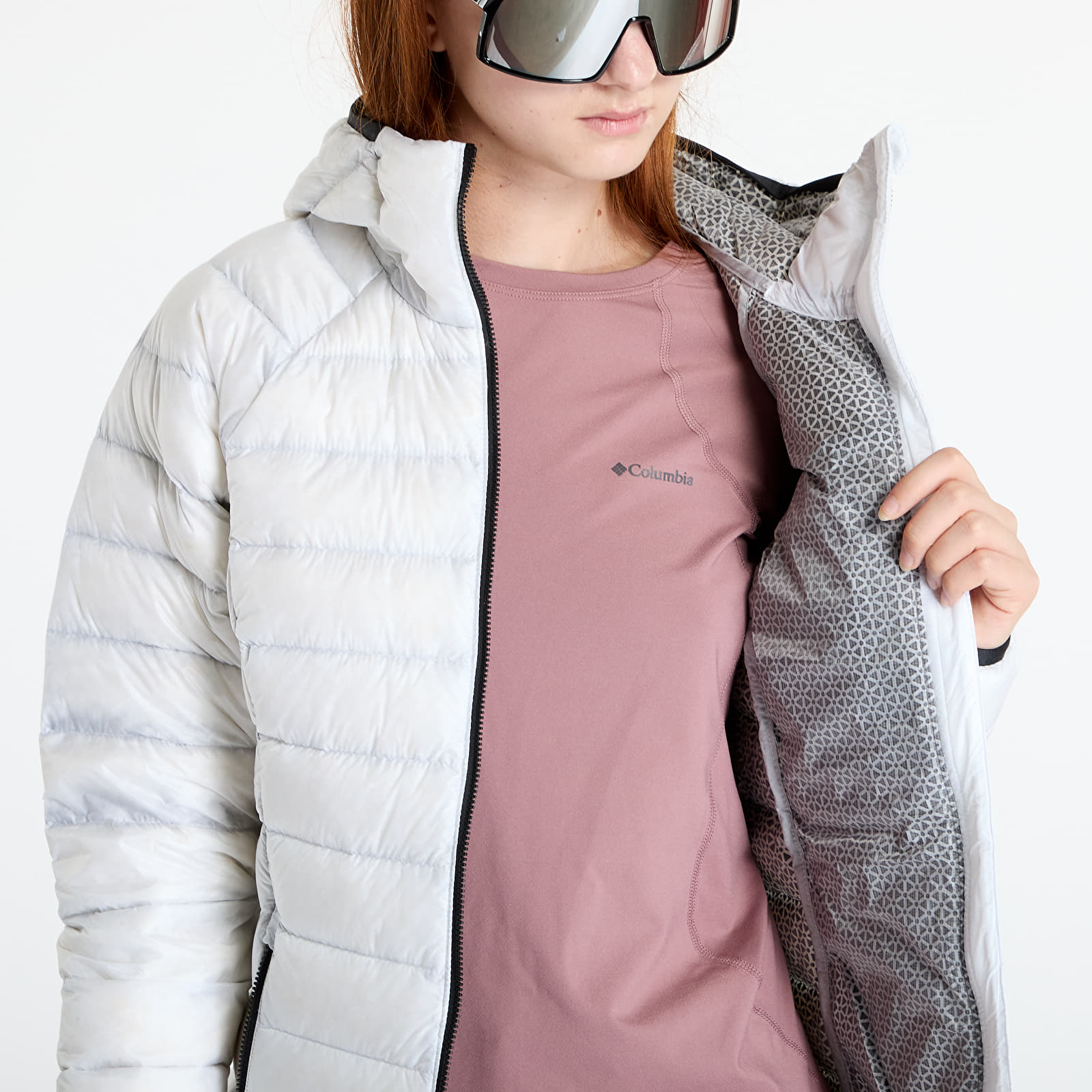 Women's jackets Columbia Arctic Crest™ Down Hooded Jacket White