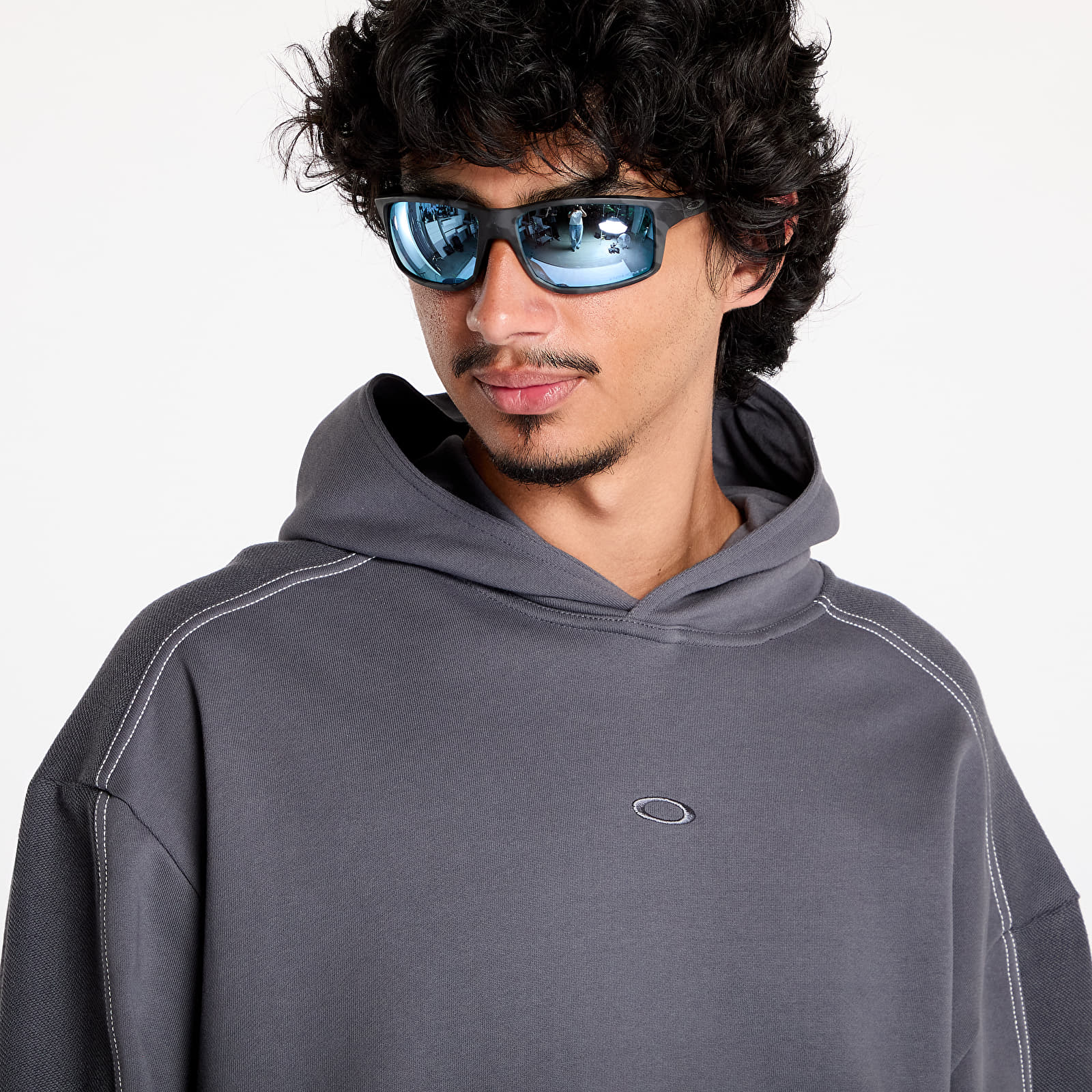 Men's sweatshirts Oakley Dual French Terry Hoodie UNISEX Uniform Grey