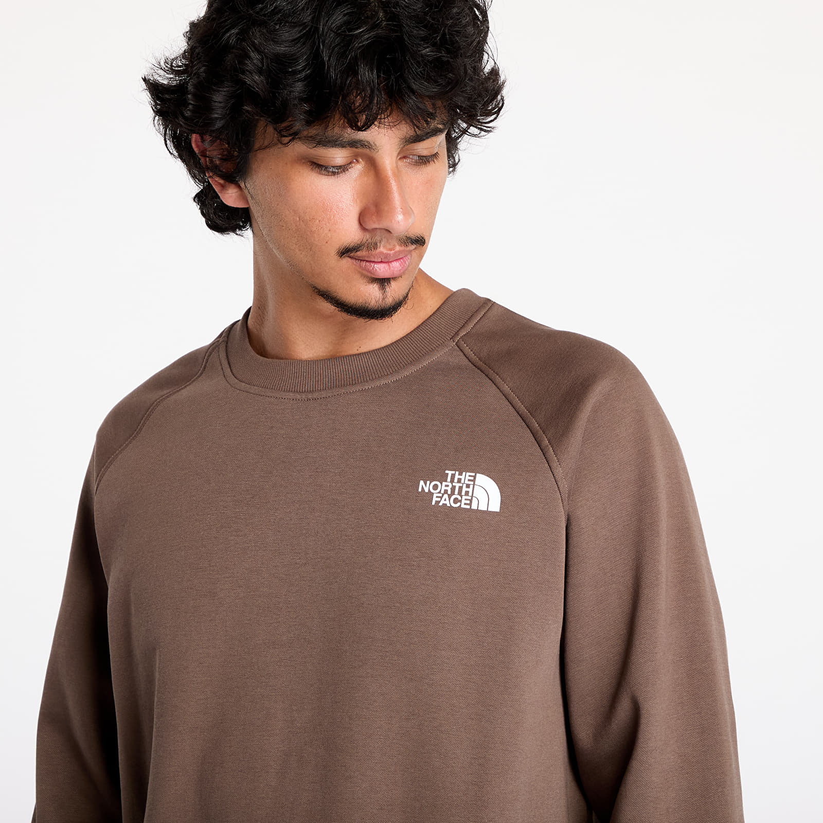 Férfi pulóverek The North Face M Raglan Box Nse Crew Smokey Brown