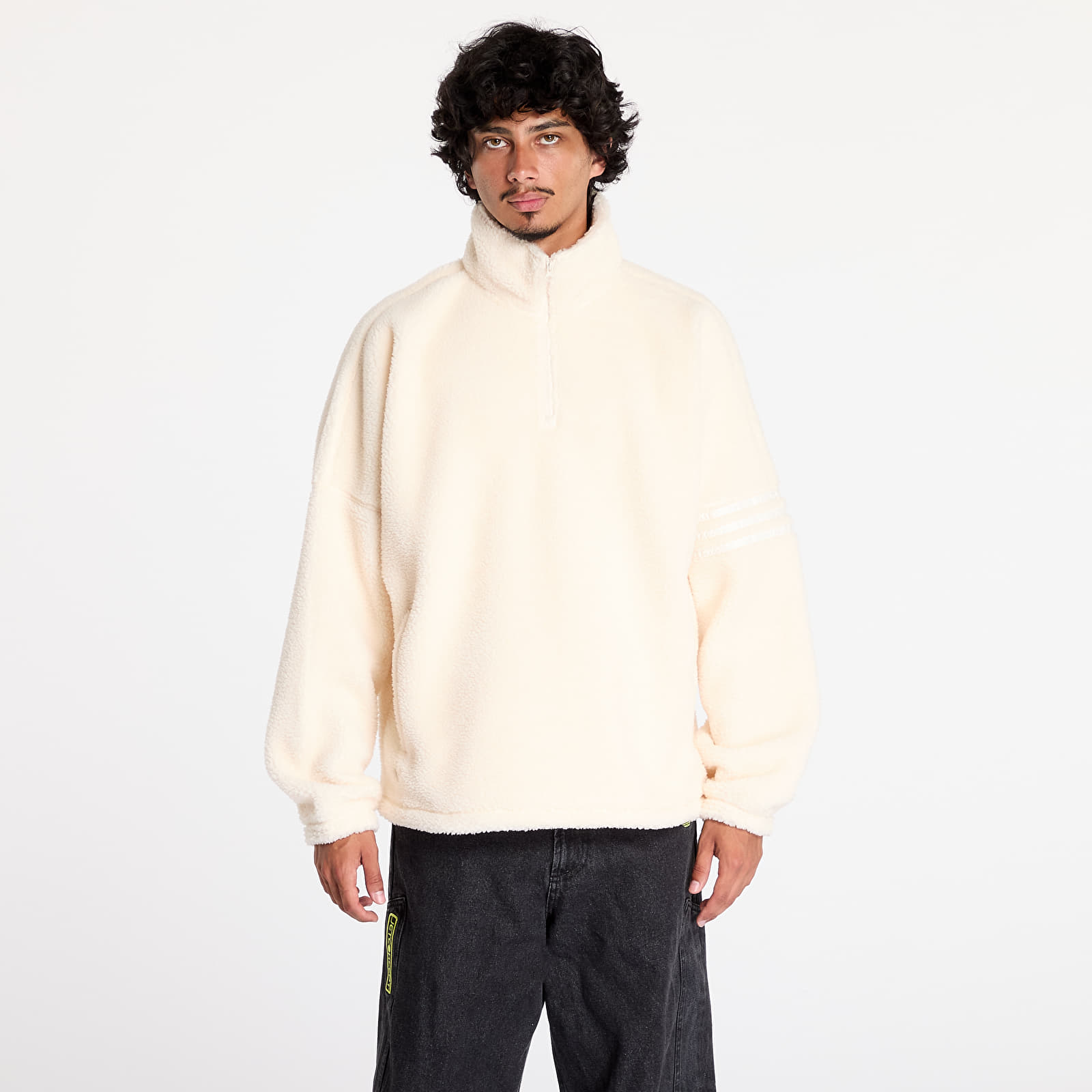 Men's sweatshirts adidas Neuclassic Polar Fleece 1/2 Zip Sweatshirt Wonder White