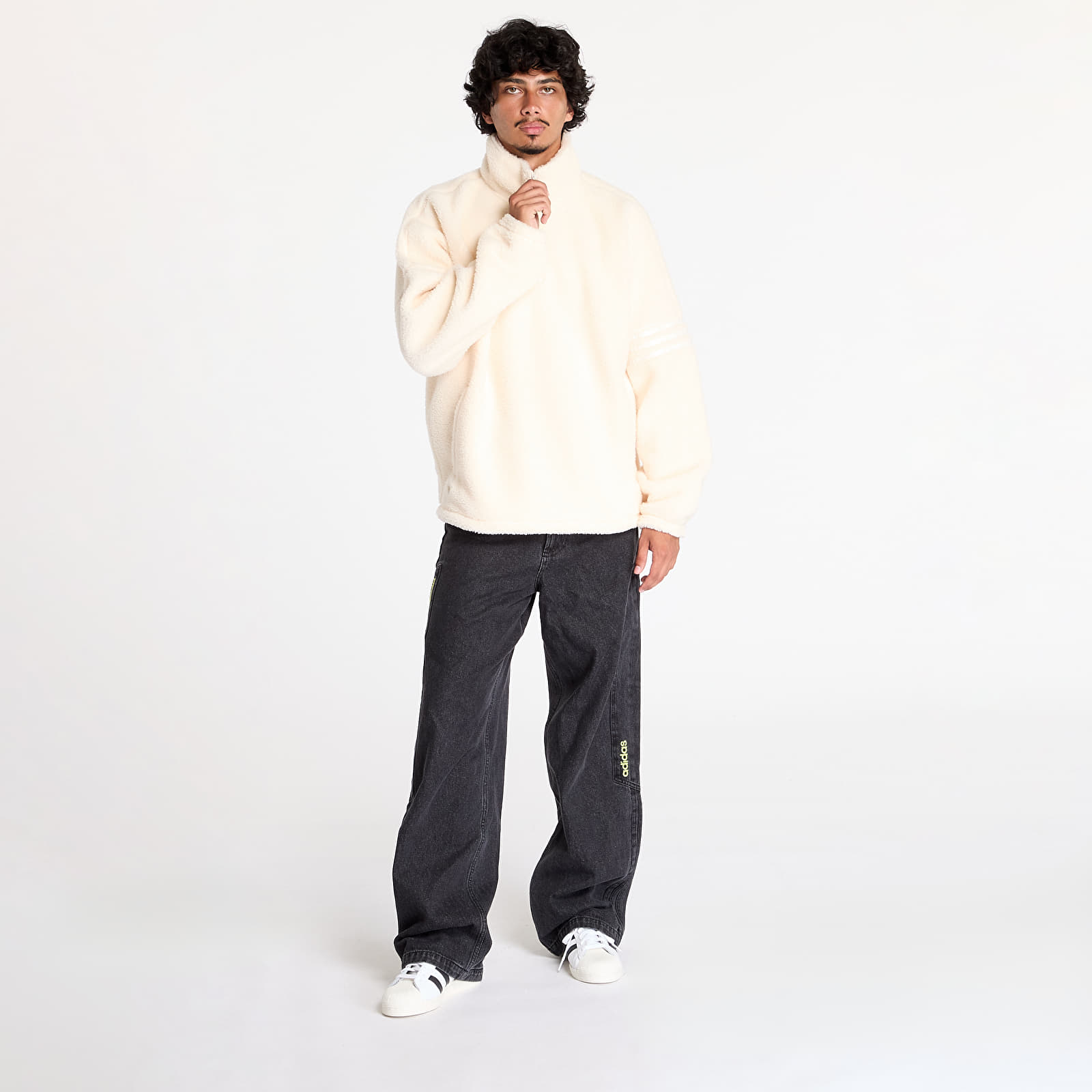Men's sweatshirts adidas Neuclassic Polar Fleece 1/2 Zip Sweatshirt Wonder White