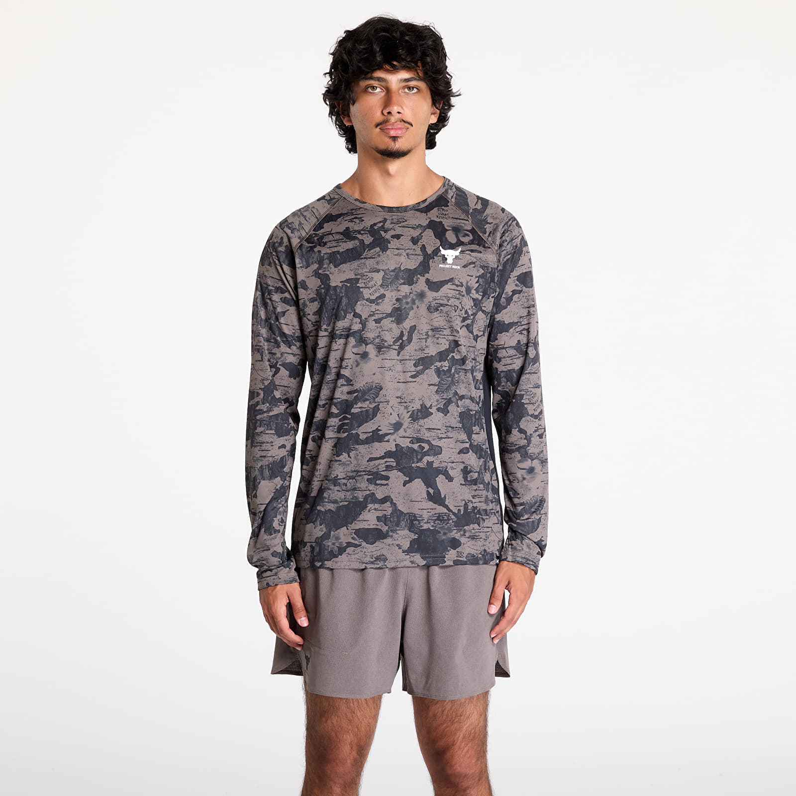 T-shirt Under Armour Project Rock IsoChill Long Sleeve T-Shirt Fresh Clay/ White L