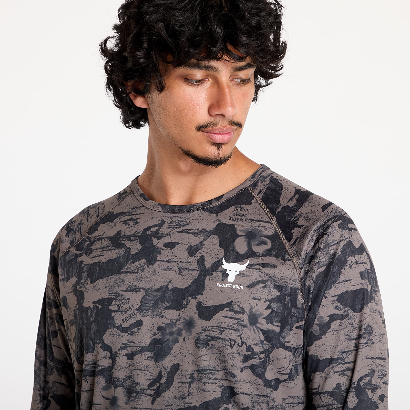 Koszulki Under Armour Project Rock IsoChill Long Sleeve T-Shirt Fresh Clay/ White