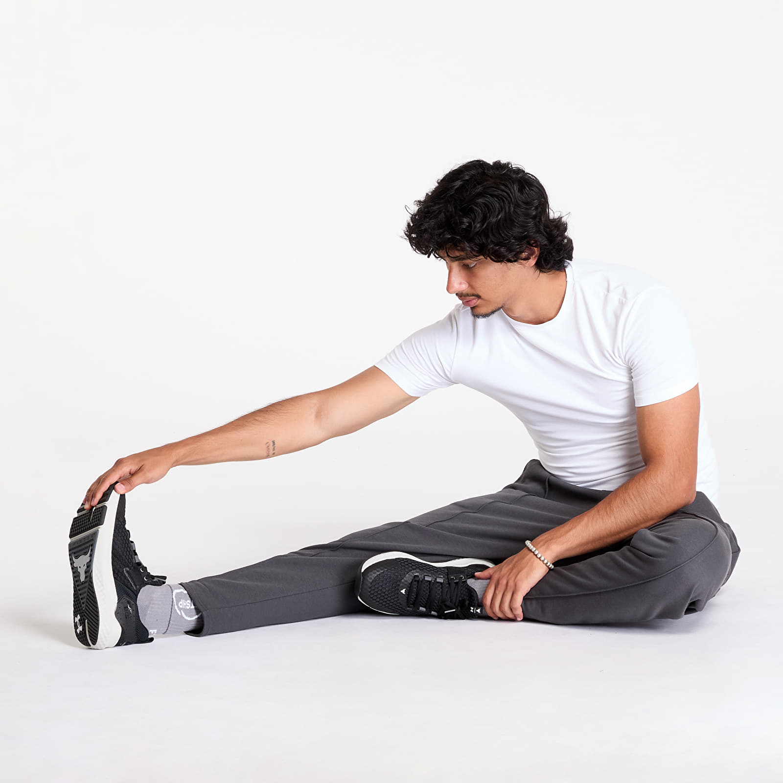 Sweatpants Under Armour Project Rock Terry Gym Q4 Pant Gray
