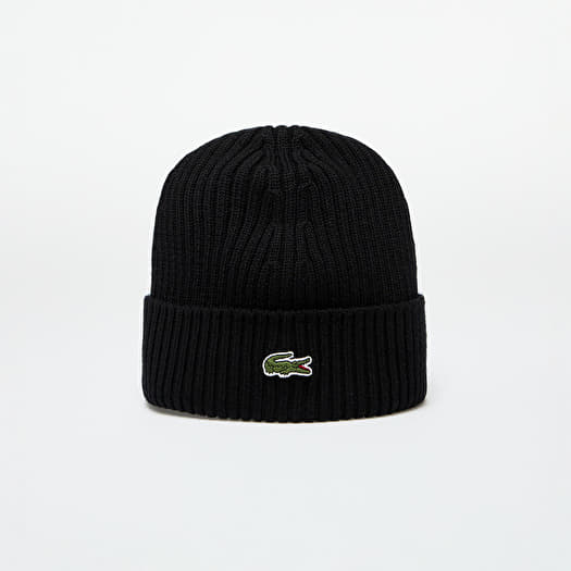 Mütze LACOSTE Knitted Hat Black