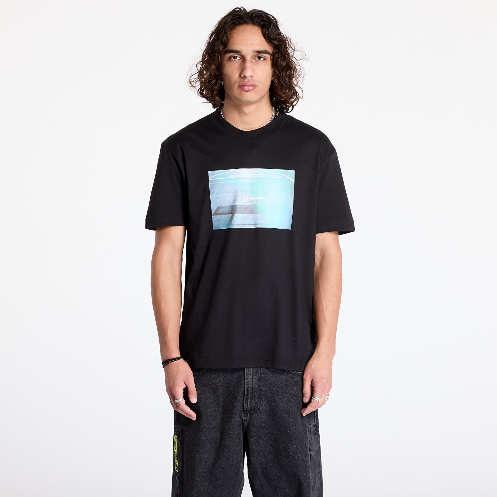 Men's T-shirts Calvin Klein Jeans Basketball Court Graphic Tee Black