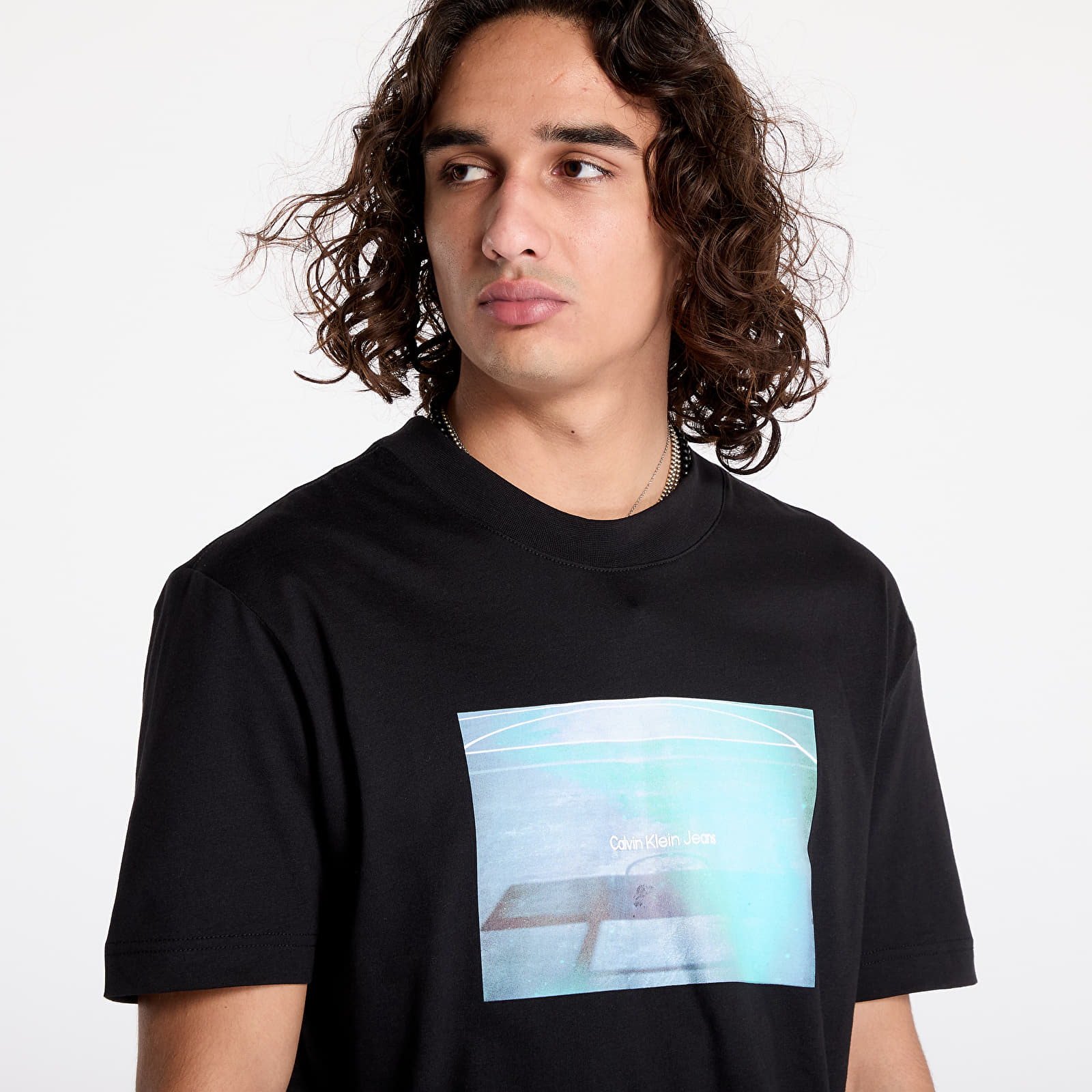 Men's T-shirts Calvin Klein Jeans Basketball Court Graphic Tee Black