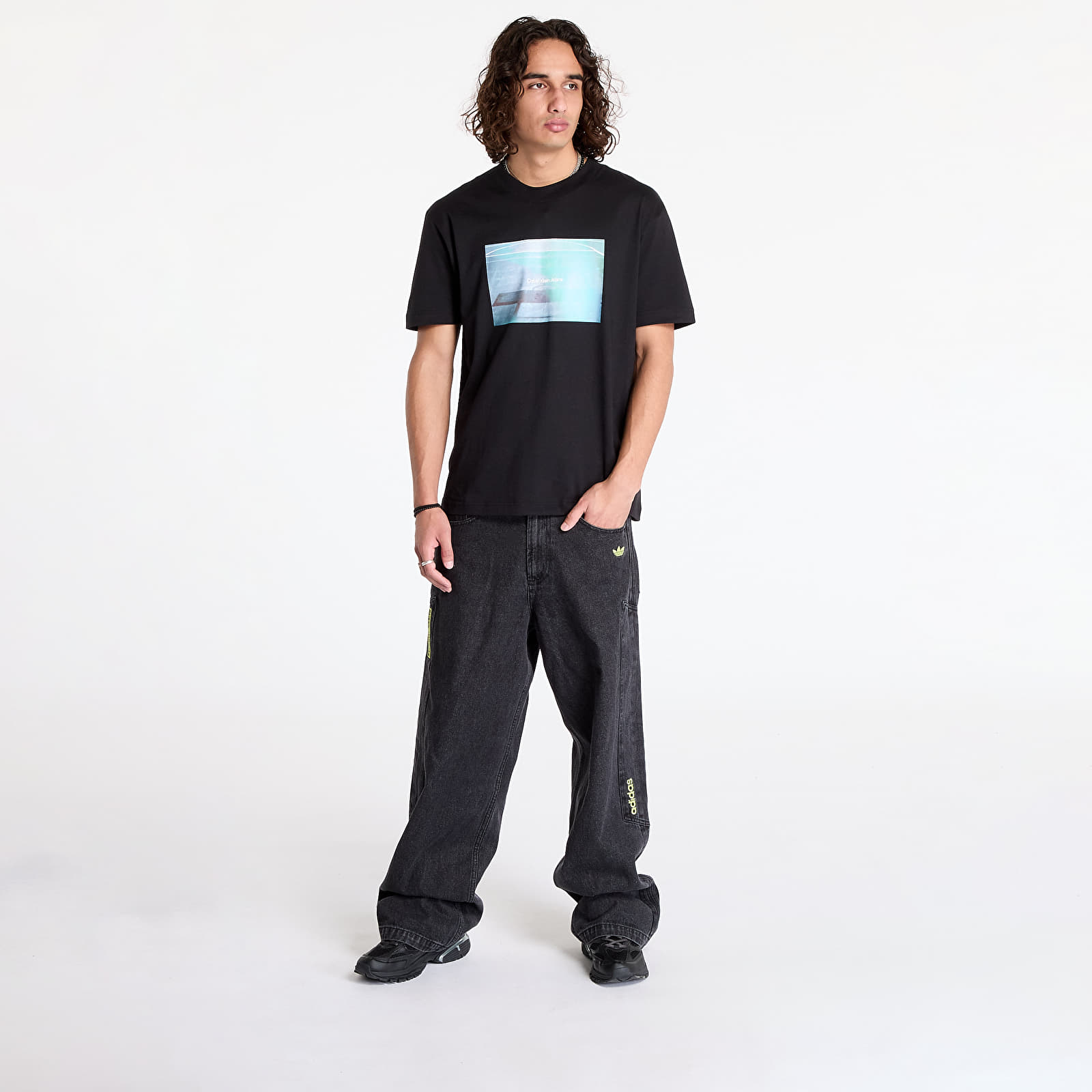 Men's T-shirts Calvin Klein Jeans Basketball Court Graphic Tee Black