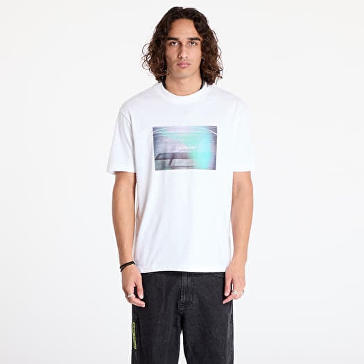 Tričko Calvin Klein Jeans Basketball Court Graphictee White
