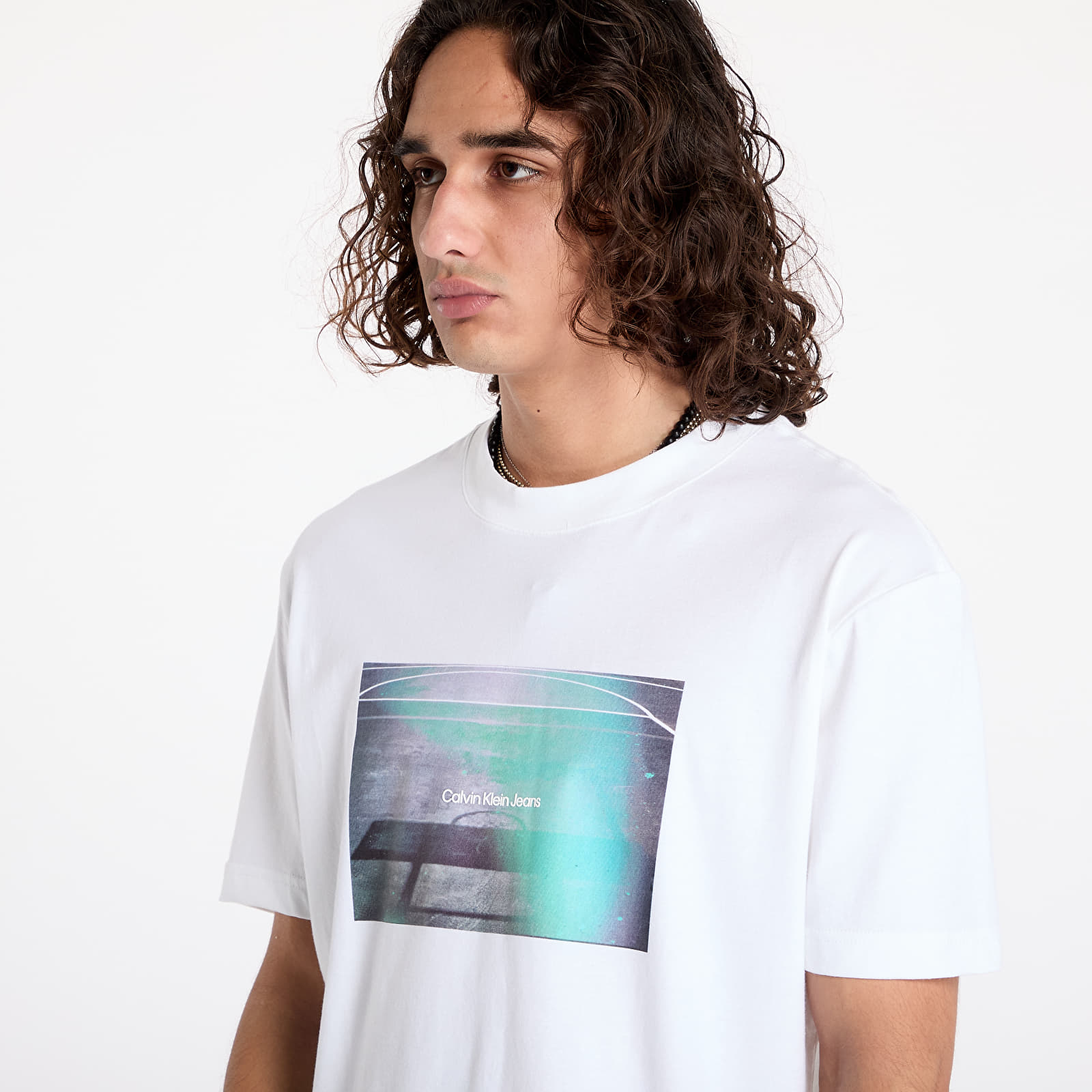 Men's T-shirts Calvin Klein Jeans Basketball Court Graphictee White