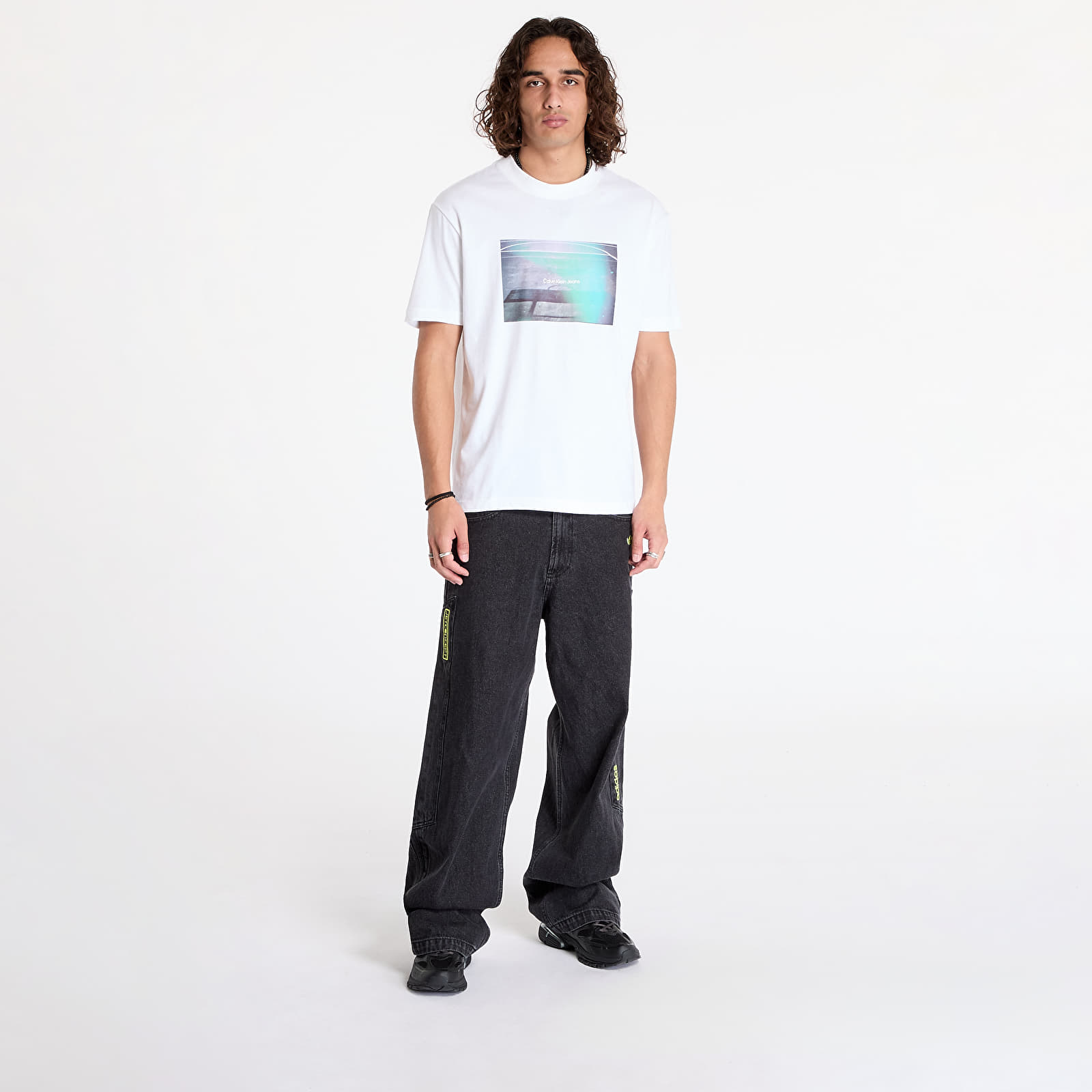 Men's T-shirts Calvin Klein Jeans Basketball Court Graphictee White
