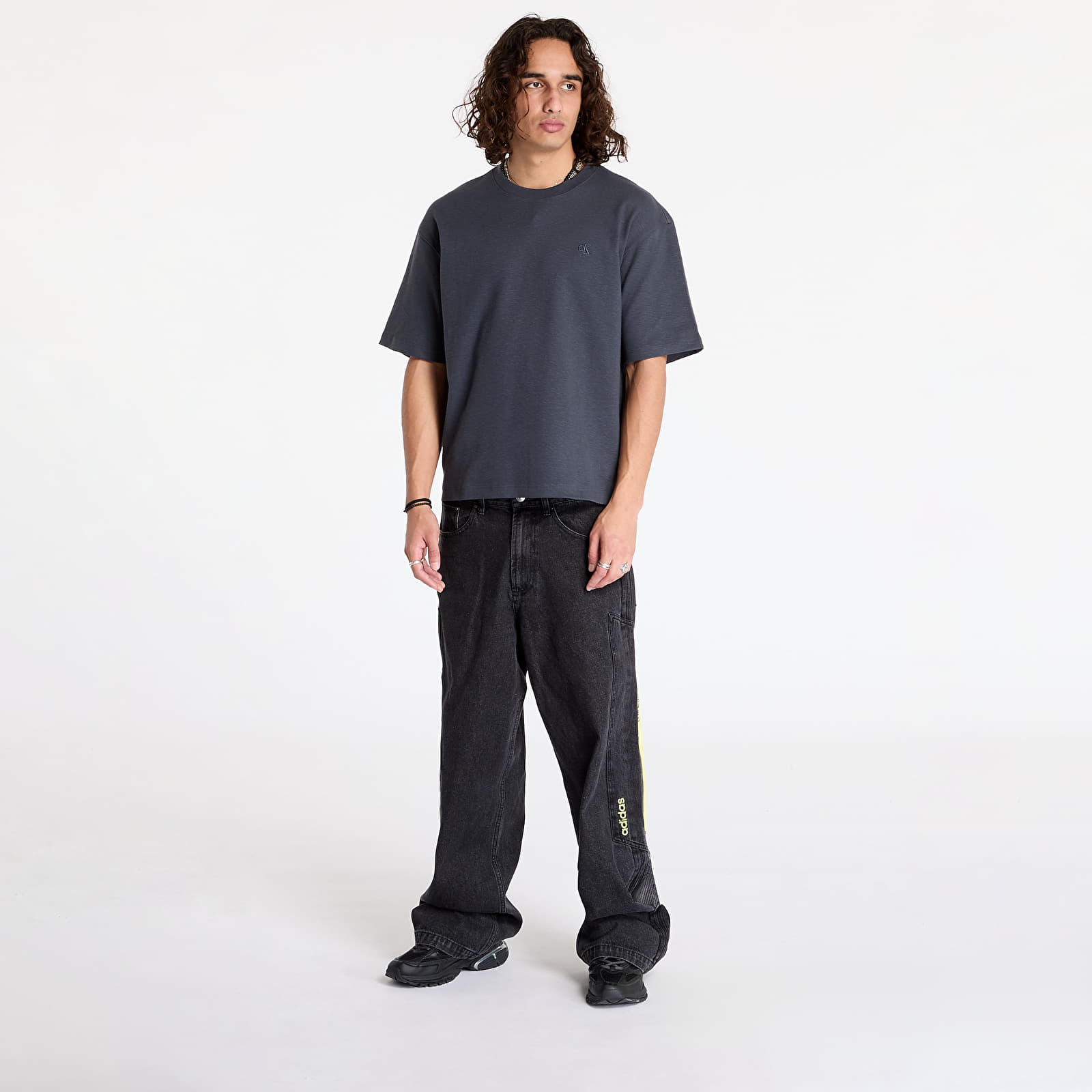 Men's T-shirts Calvin Klein Jeans Slub Rib Tee Ebony