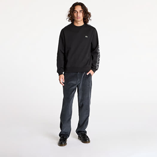 Mens black lacoste sweatshirt deals