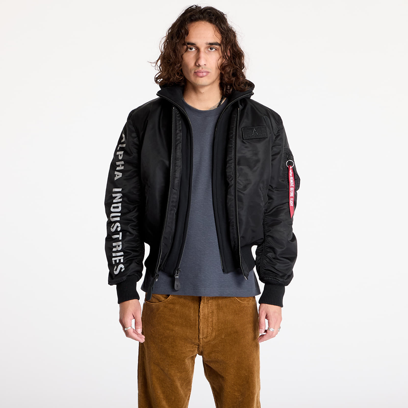 Jas Alpha Industries MA-1 D-Tec SE Black/ Reflective L