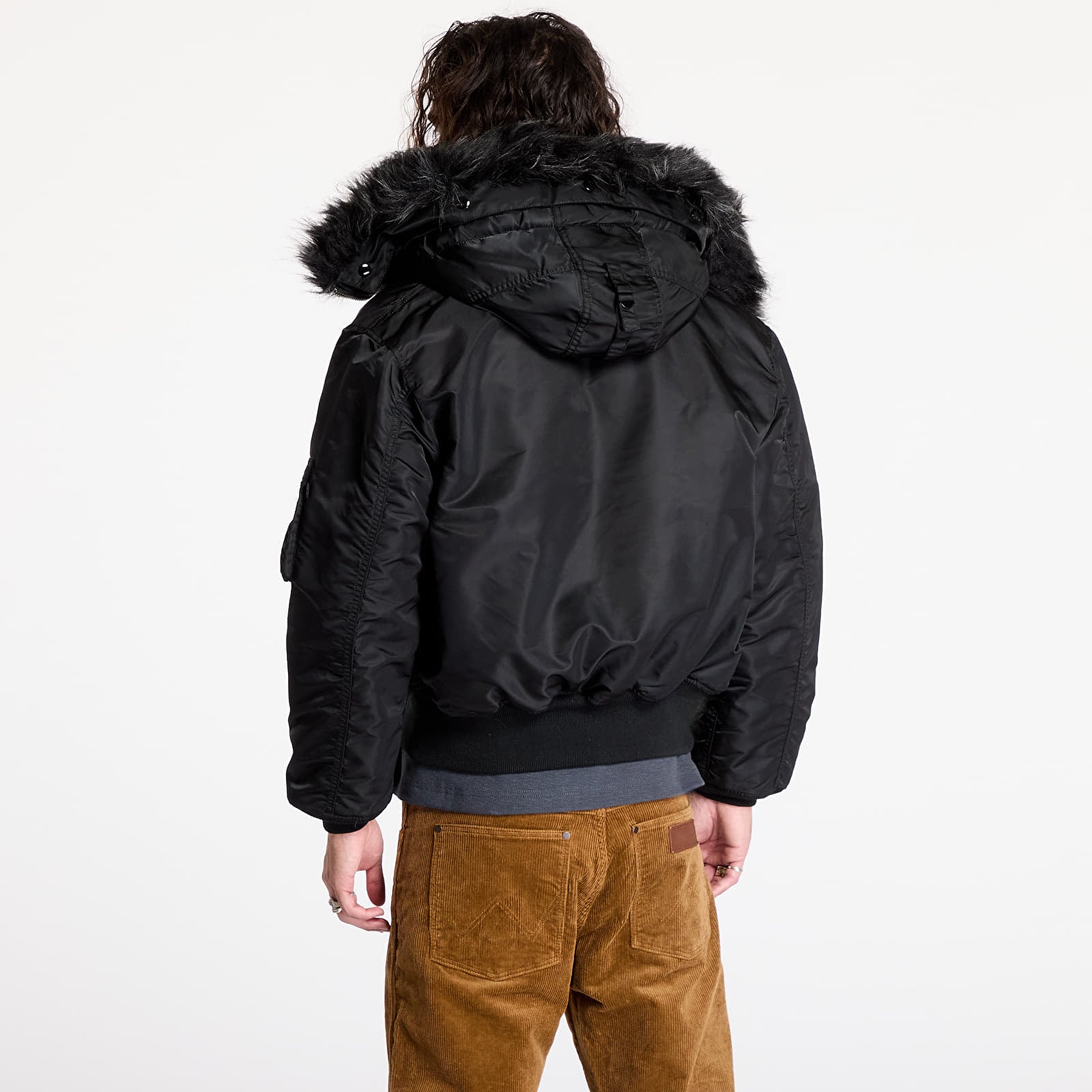 Jakker til mænd Alpha Industries 45P Hooded Black/ Black