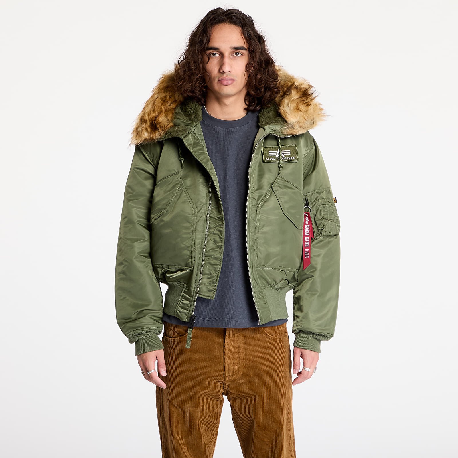 Jackets Alpha Industries 45P Hooded Sage-Green