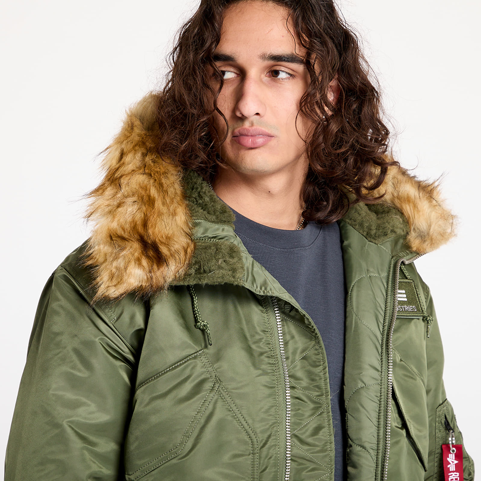 Jackets Alpha Industries 45P Hooded Sage-Green