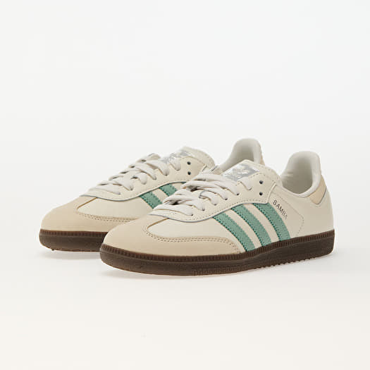 Adidas white sneakers with green cheap
