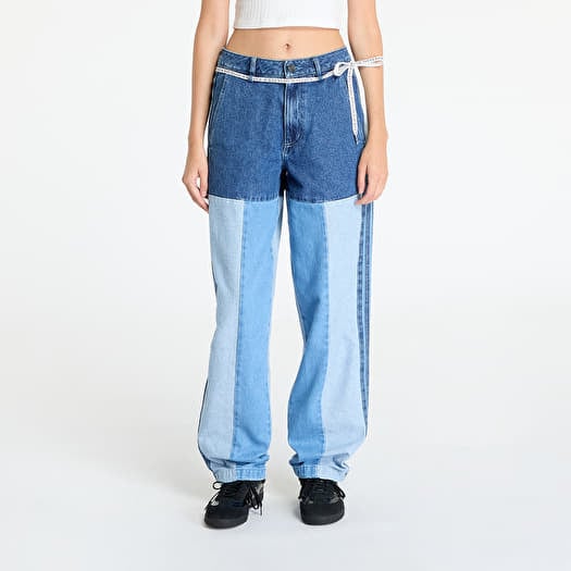 adidas x KSENIASCHNAIDER Patchwork Straight Leg Jeans Indigo Denim / Medium Blue Denim / Light Denim