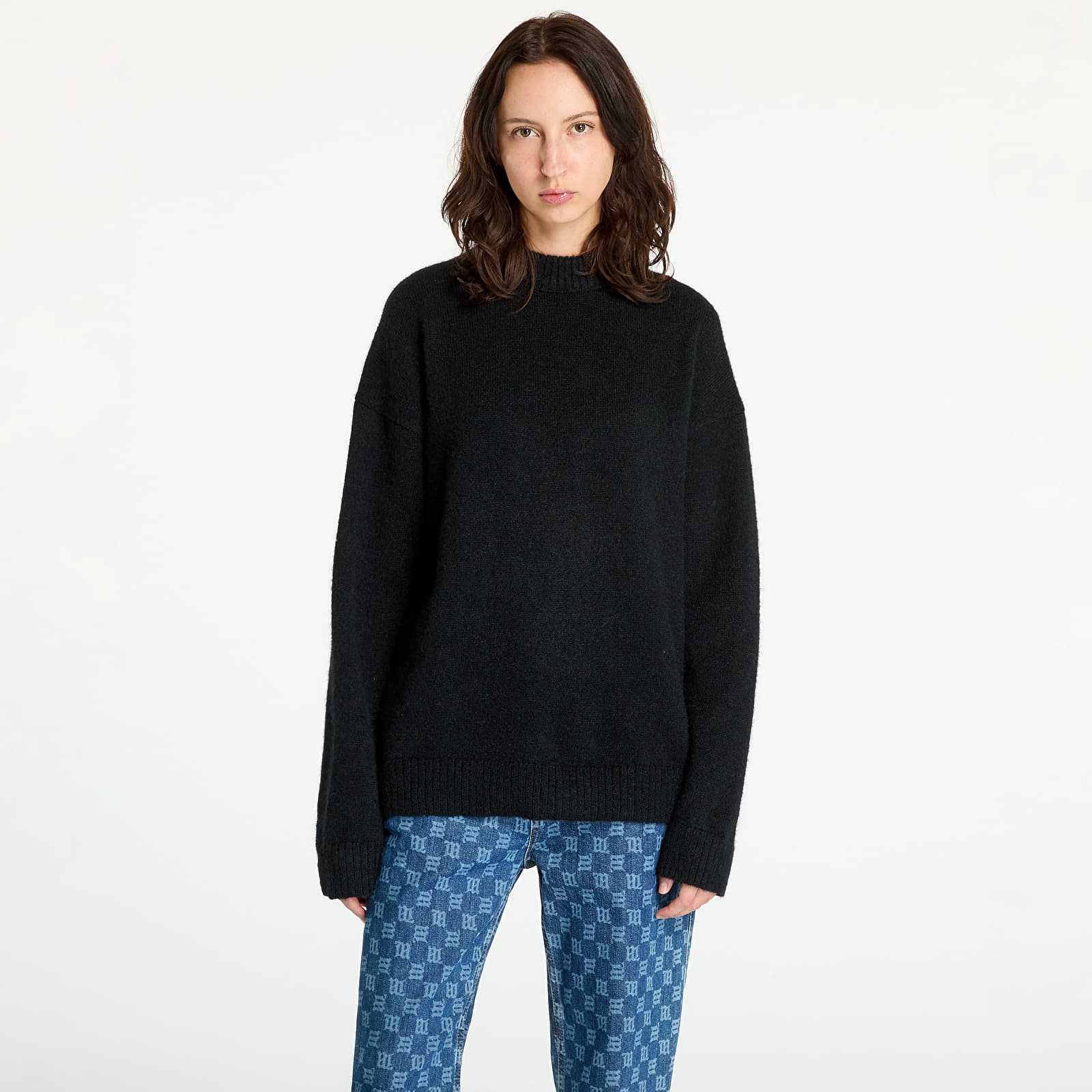 Női pulóverek Calvin Klein Jeans Textured Loose Sweater Black