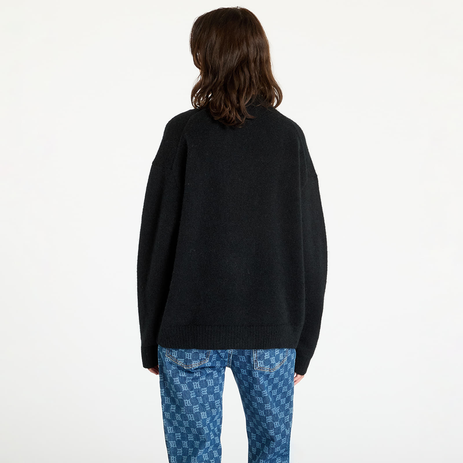 Women's Sweaters Calvin Klein Jeans Textured Loose Sweater Black