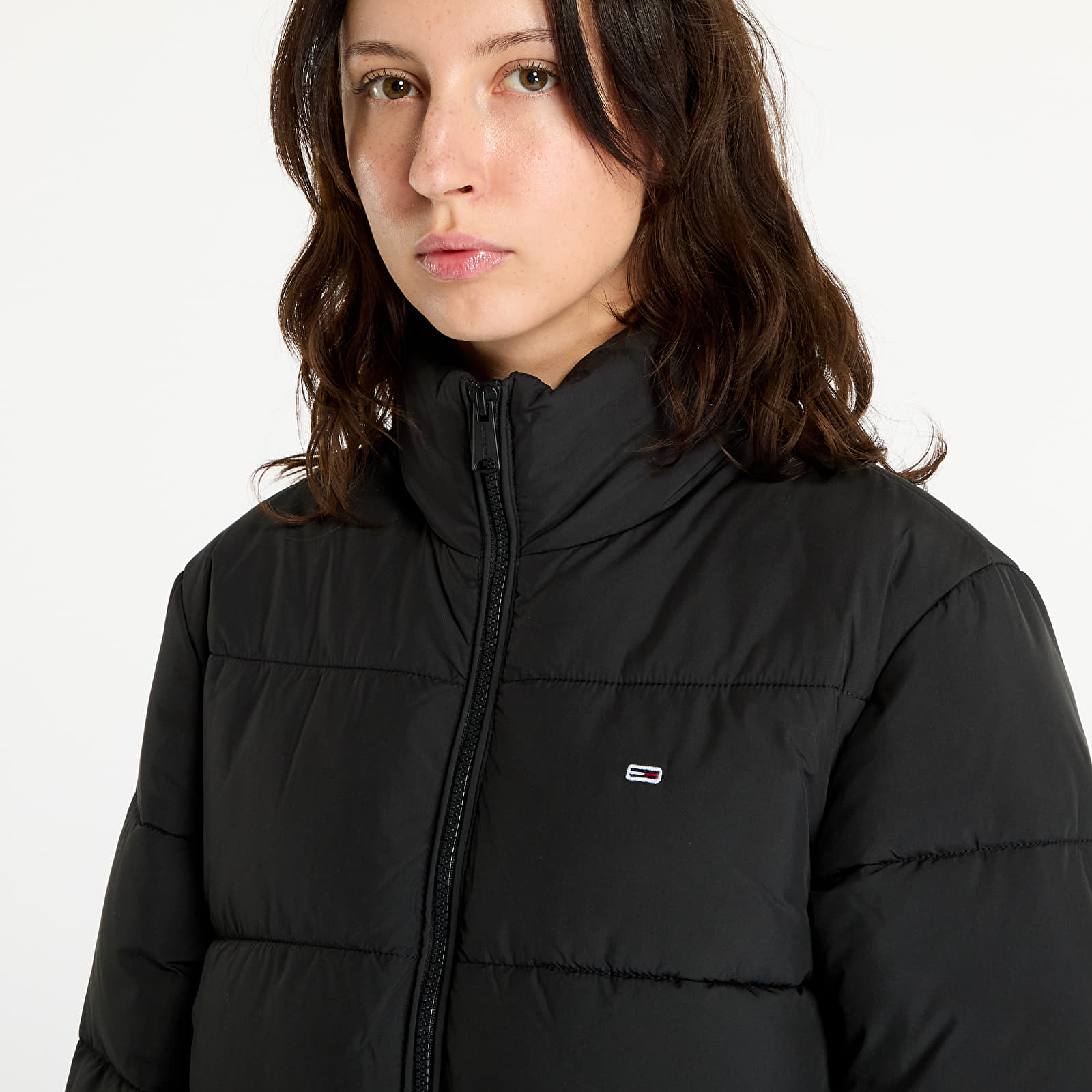 Kurtki damskie Tommy Jeans Maxi Essential Puffer Coat Black