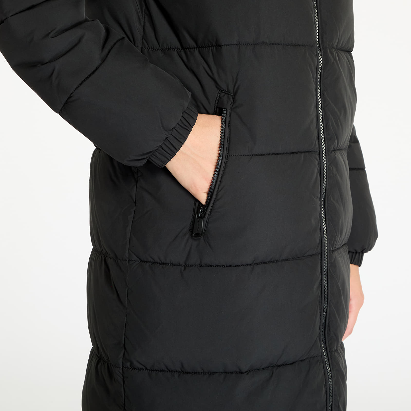 Kurtki damskie Tommy Jeans Maxi Essential Puffer Coat Black