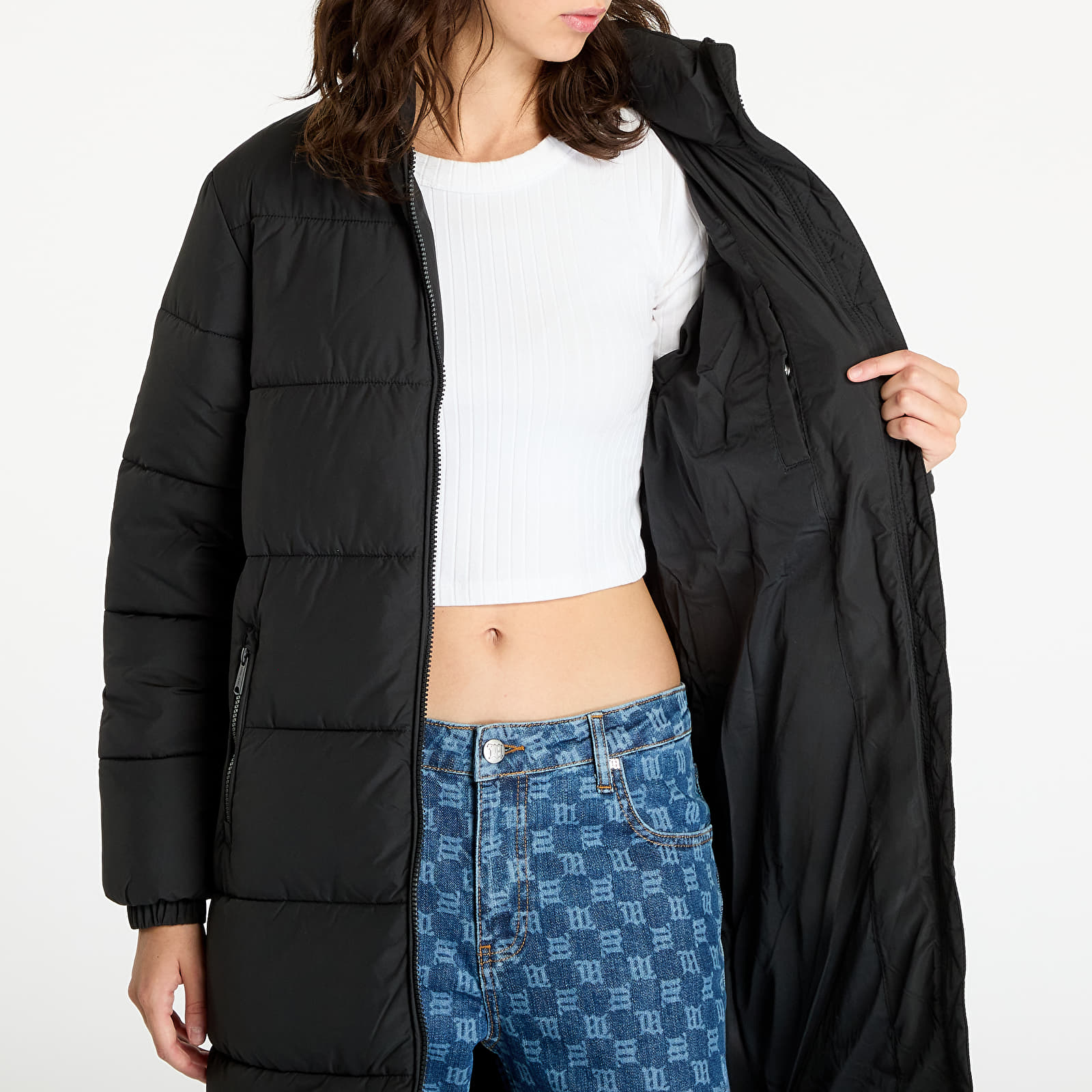 Kurtki damskie Tommy Jeans Maxi Essential Puffer Coat Black