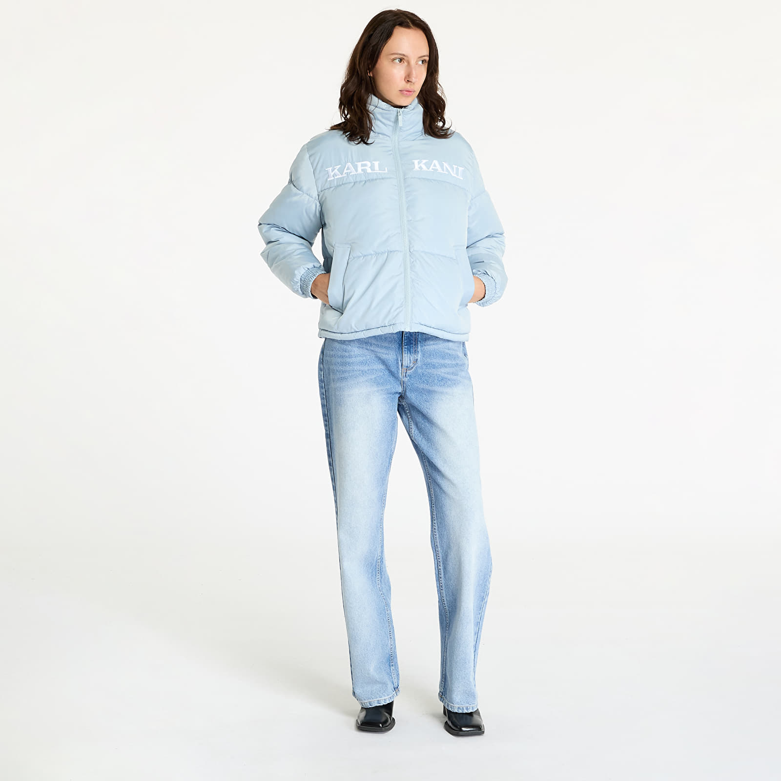 Jakne Karl Kani Retro Essential Puffer Jacket Light Blue