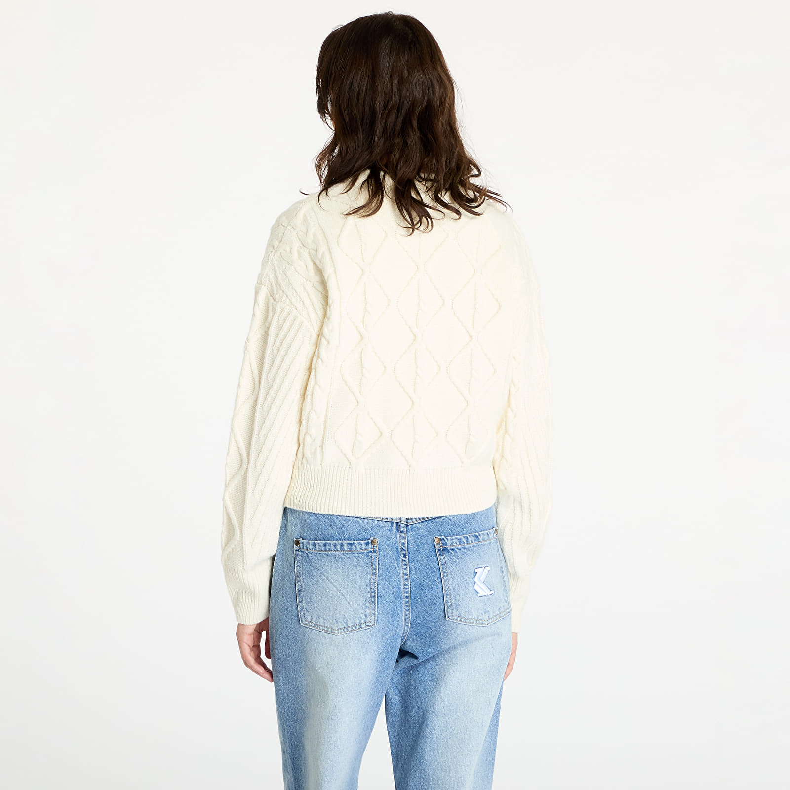 Sweaters en Truien Wrangler Cable Knit Sweater Worn White