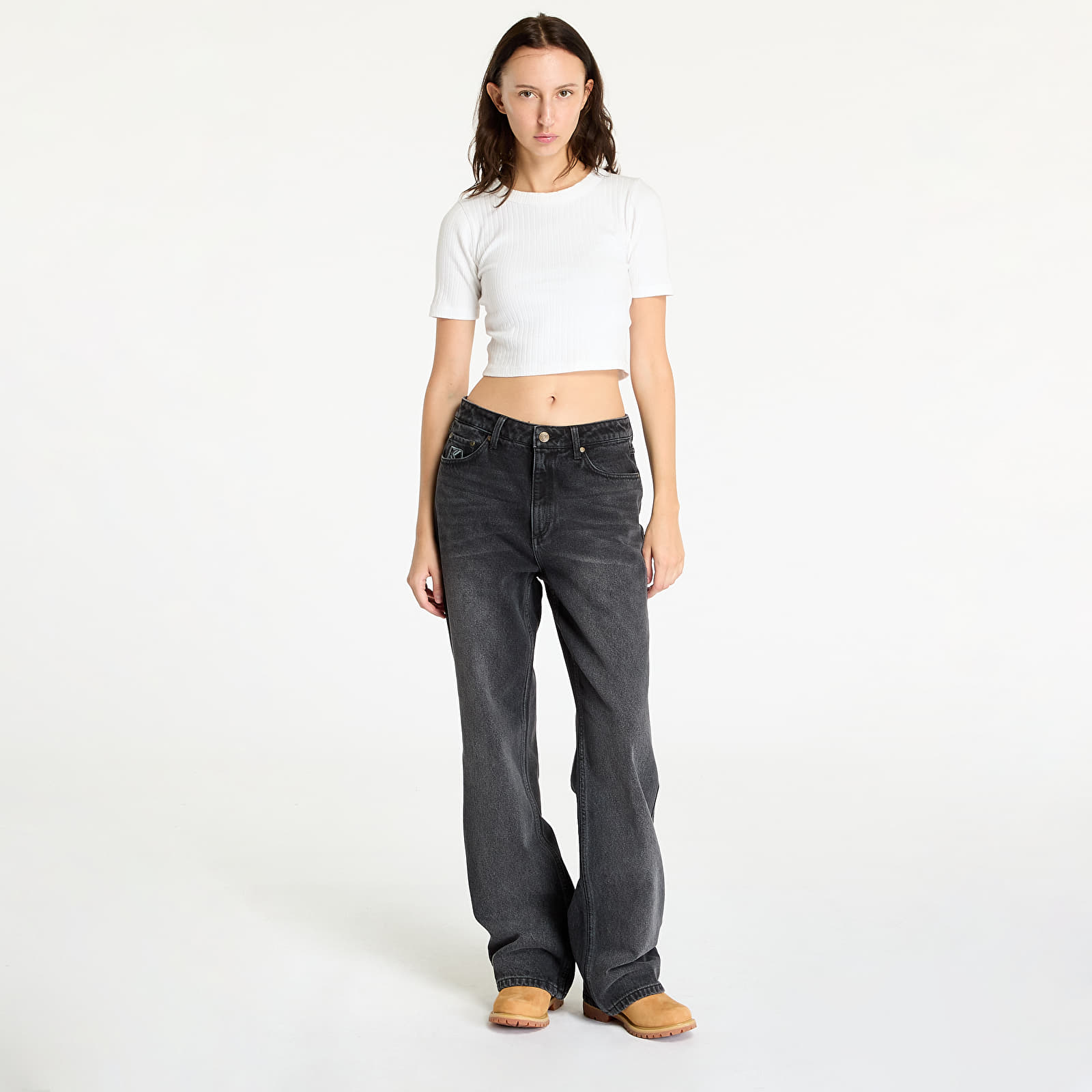 Kavbojke in hlače Karl Kani OG Five Pocket Straight Leg Denim Vintage Black