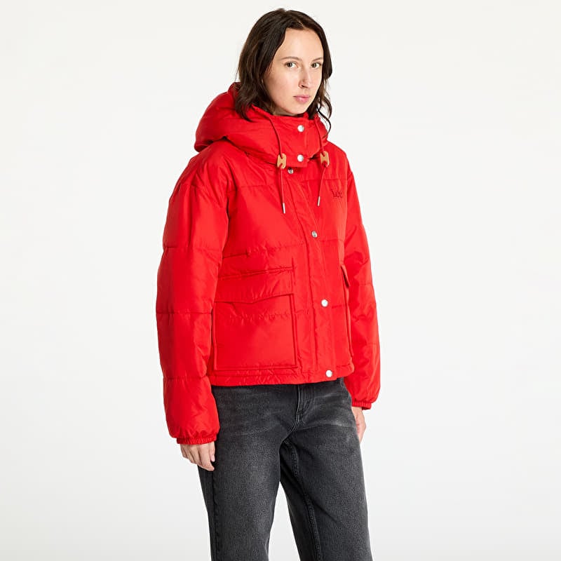 Lee Hooded Short Puffer True Red